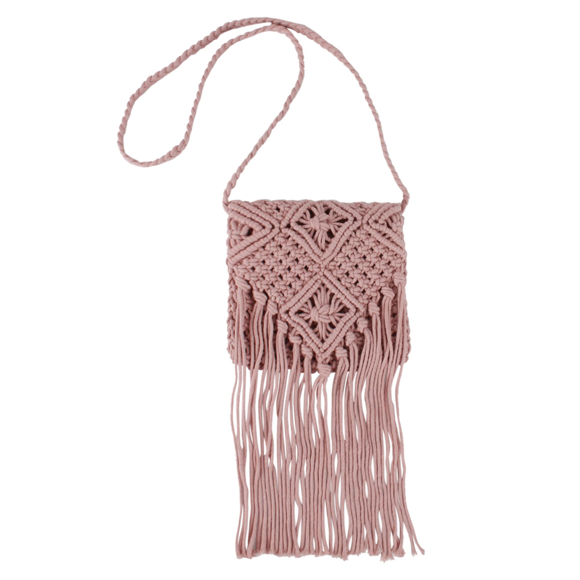 Van Caro Handwoven Cotton Straw Shoulder Bag - Crochet Tassel Bohemian Beach Purse for Women | Perfect for Summer Outings, Vacations & Boho Fashion Accessories