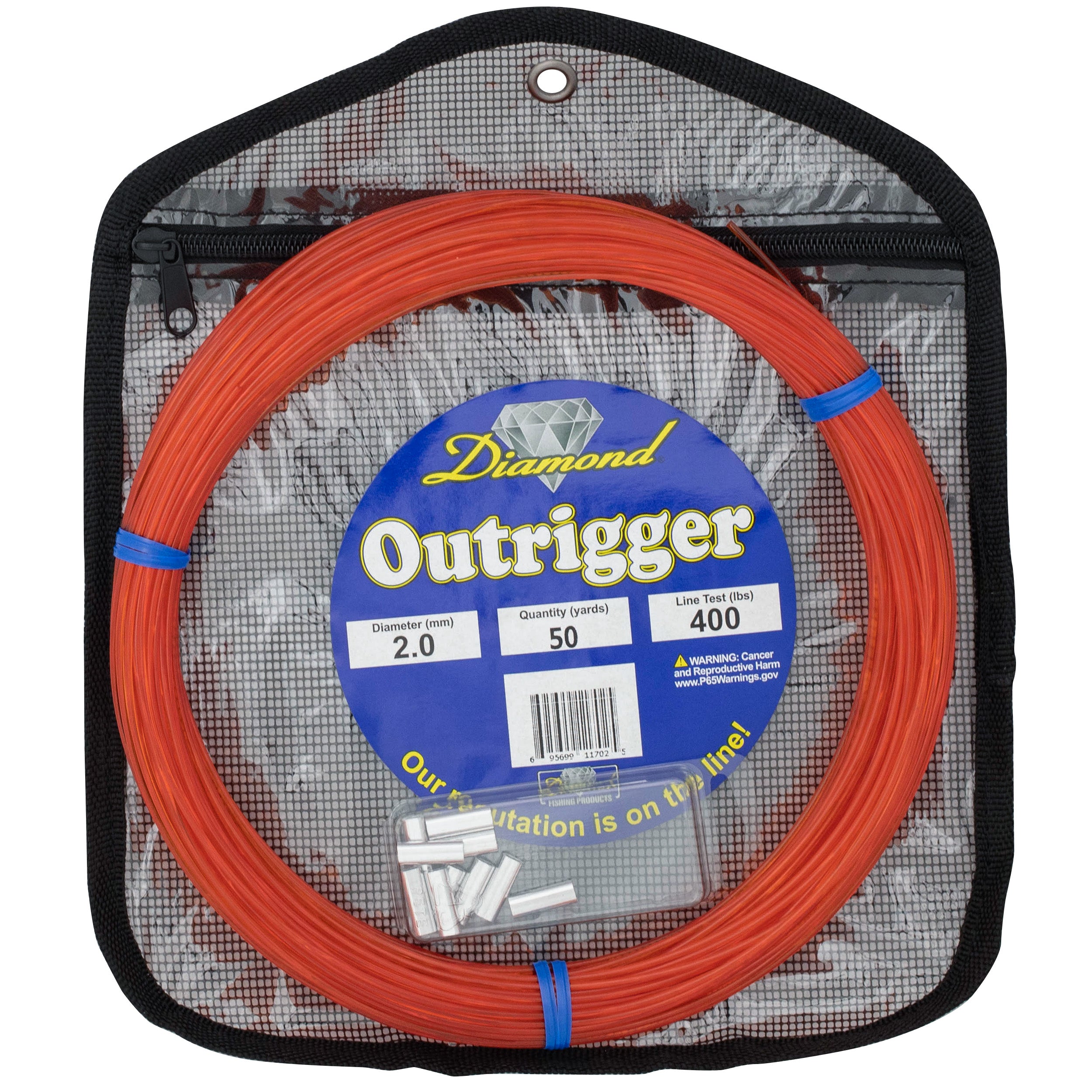 Premium Diamond Fishing Outrigger Line - 50 Yards, High Strength Saltwater Trolling Line for Offshore Fishing & Big Game Angling - Ideal for Deep Sea Fishing, Tuna, Marlin & Sailfish