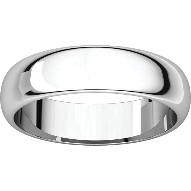 14K Gold 5mm Half Round Wedding Band for Women - Elegant & Durable Bridal Ring for Engagement, Anniversary & Everyday Wear