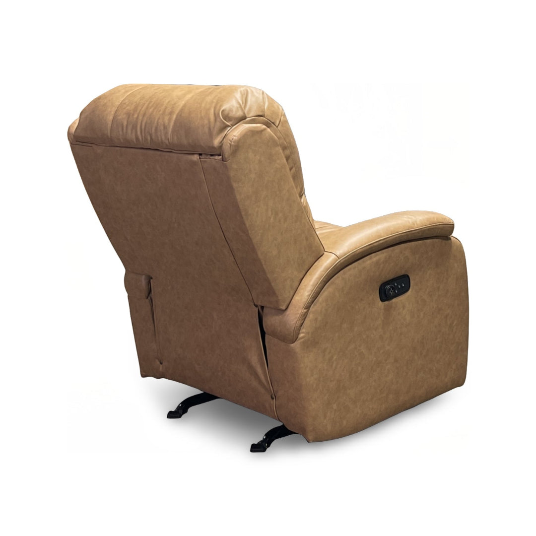 Maverly BeCozzi Power Recliner Chair - Electric Lift Recliner for Living Room, Elderly & Mobility Assistance - Comfortable Leather Massage Reclining Sofa with USB Charger & Cup Holders - Perfect for Home Theater, Nursing & Relaxation