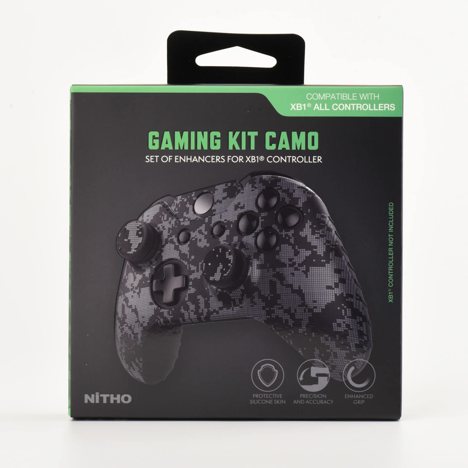 Xbox One Controller Gaming Kit V2 - Anti-Sweat Silicone Case, 2 Game Control Buttons & Mini Analog Cuffs - Prevent Scratches & Improve Grip for Enhanced Gaming Experience