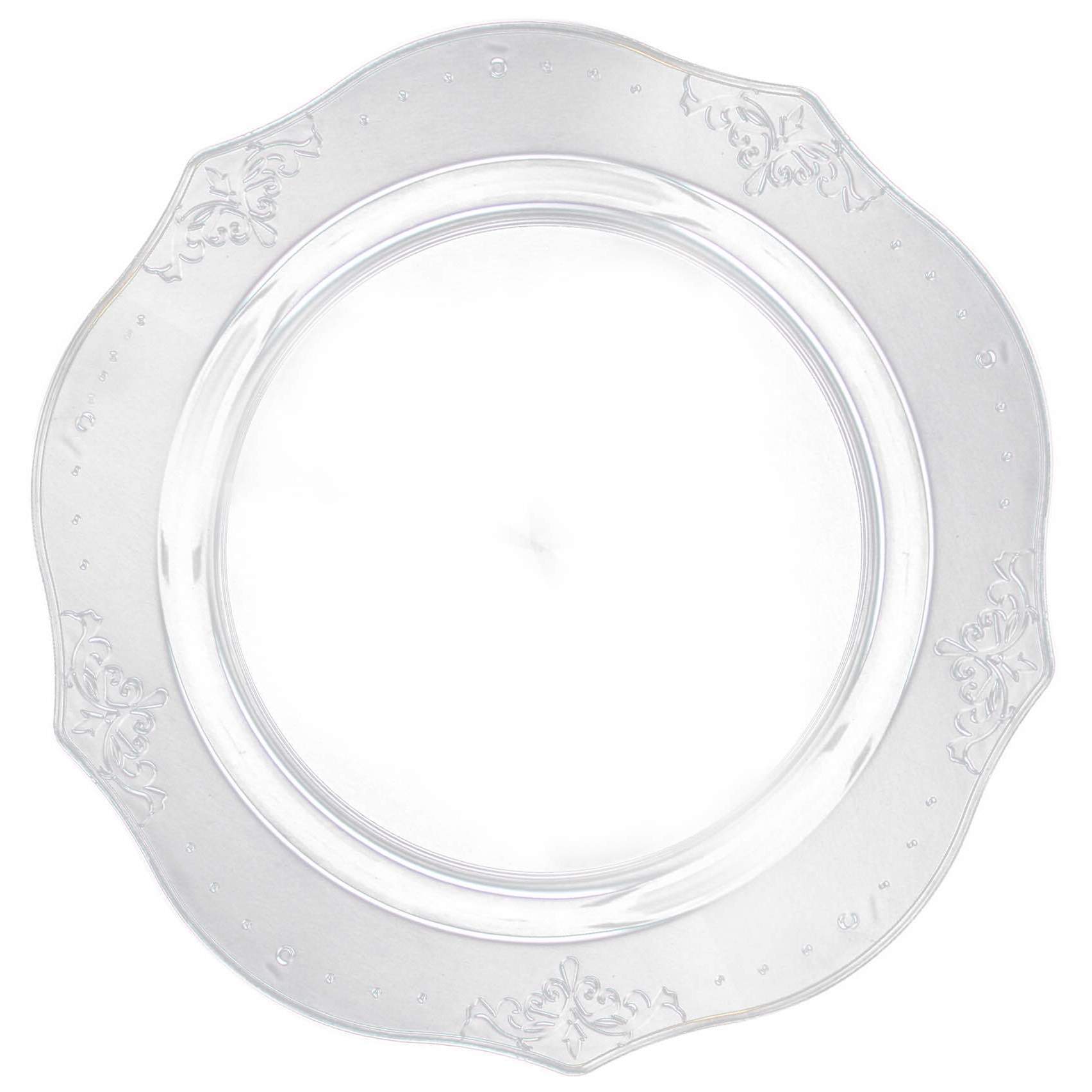 20 Pack Clear Round Plastic Dinner Plates - Shatterproof & Elegant for Parties, Picnics, and Everyday Use