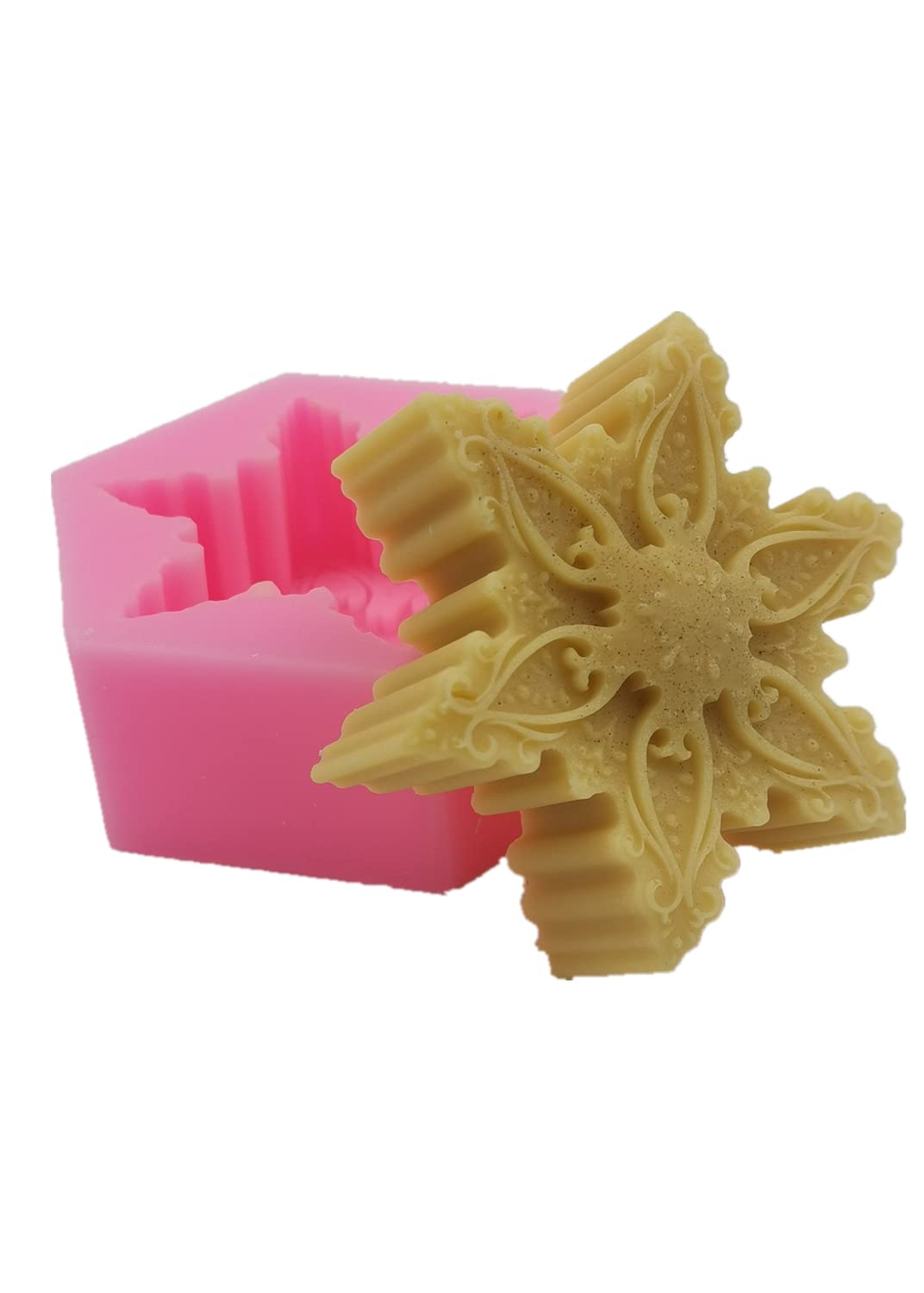 Redxin Snowflake Silicone Mold for Handmade Soap, Candle Making, DIY Crafts, Chocolate & Cake Decorating - Perfect for Holiday Gifts, Bath Bombs, and Home Decor