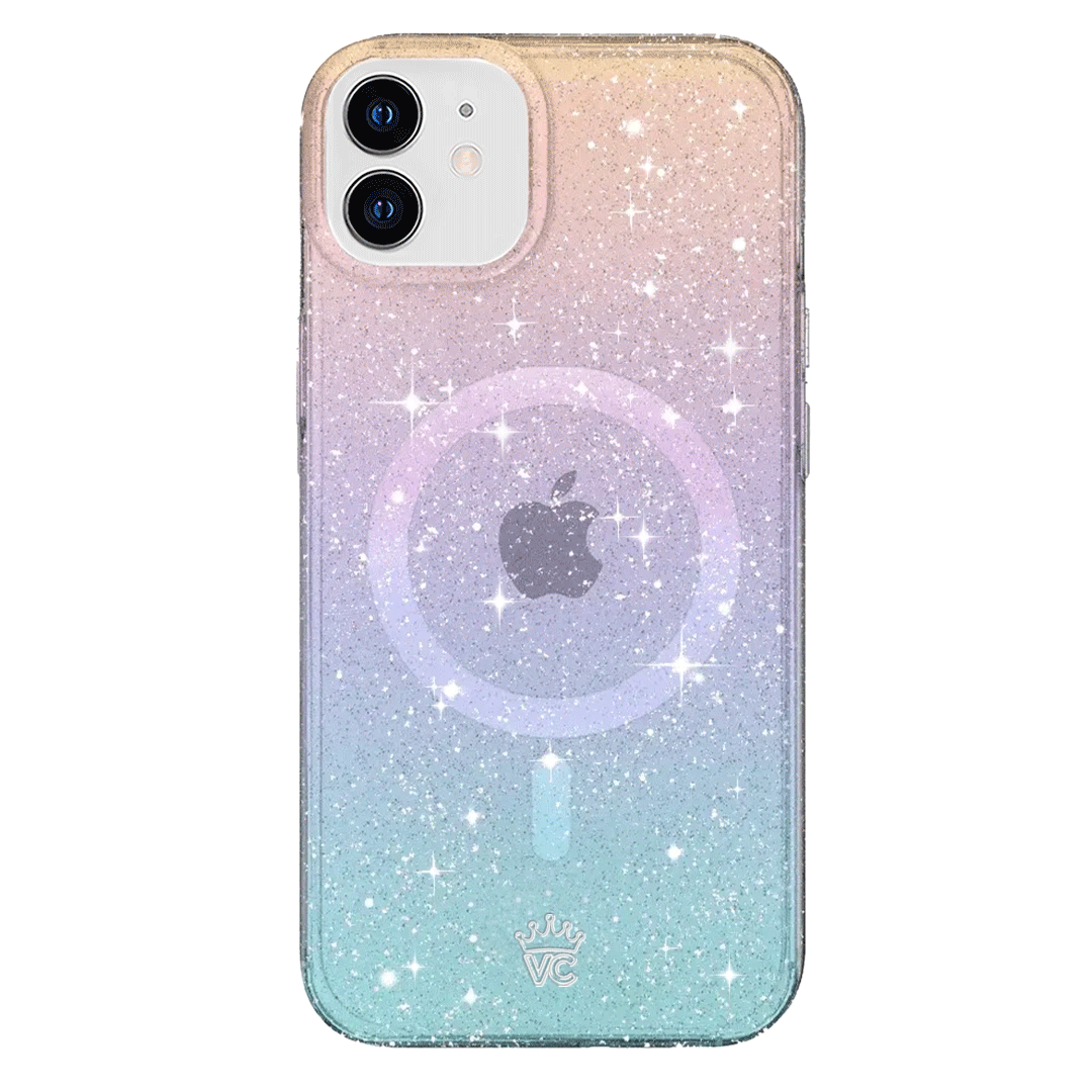 Ombre Stardust Glitter iPhone Case - Sparkling Protective Cover for iPhone 13/14/15 - Trendy Fashion Accessory for Women & Girls - Perfect for Parties, Daily Use & Gift Giving