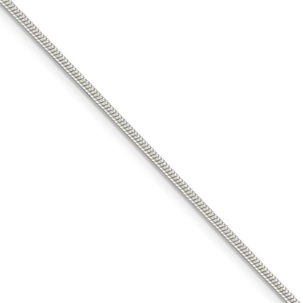 1.5mm Sterling Silver Snake Chain Necklace - Solid Round Black Bow Pendant Jewelry for Women | Elegant Gift for Birthday, Anniversary & Special Occasions