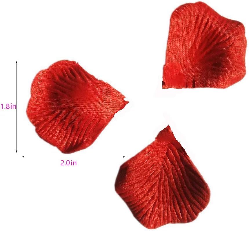 1200 PCS Artificial Silk Rose Petals - Premium Fake Rose Petals for Wedding Decor, Romantic Night, Bedroom, Party & Valentine's Day - Realistic Faux Flower Petals for Proposals, Aisle Decor & Special Events