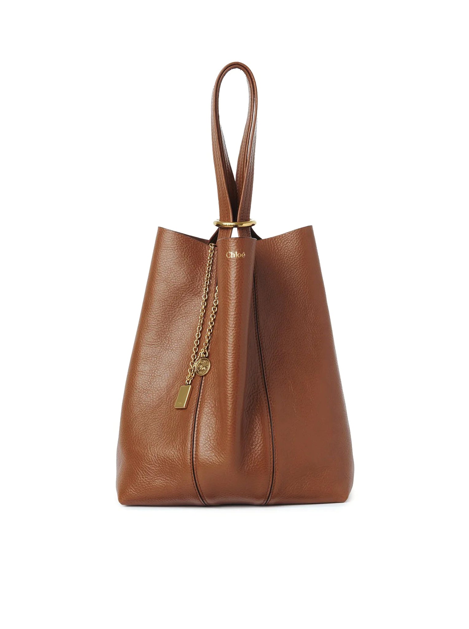 Chloé Spin Tote Bag in Granate Leather - Premium Women's Handbag for Work, Travel & Everyday Use | Stylish Designer Shoulder Bag for Office & Shopping