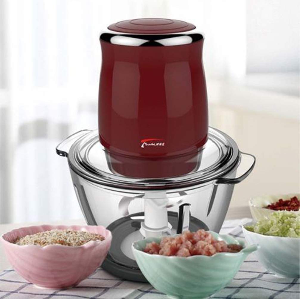 500W Electric Meat Grinder with 1L Glass Bowl - Powerful Mincer, Blender & Food Chopper for Meat, Vegetables & Fruits - 4 Sharp Stainless Steel Blades - Perfect for Home Kitchen, BBQ, Sausage Making & Meal Prep