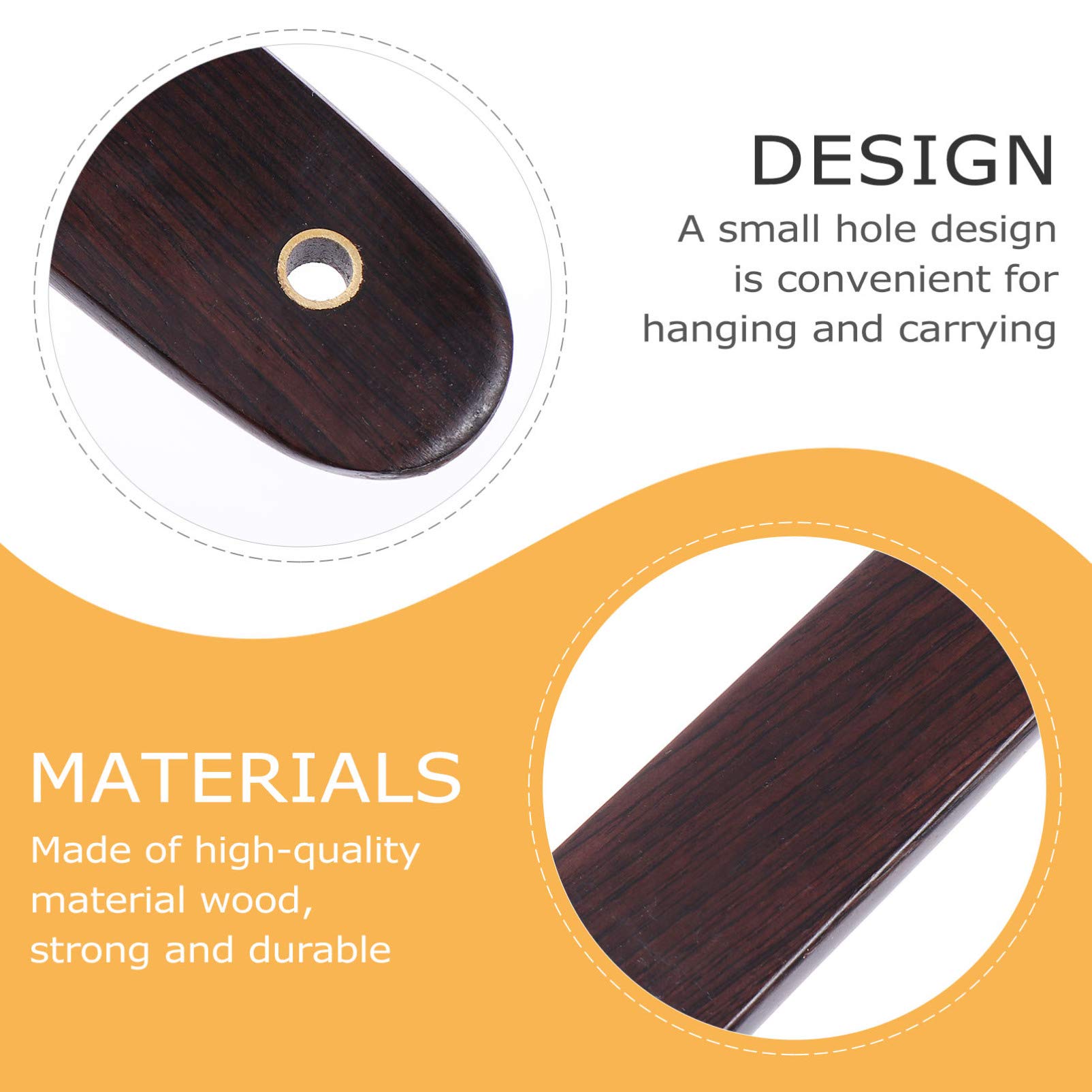 2-Pack Ebony Wood Back Scratcher - Portable Wooden Massage Tool for Itch Relief, Back Massager & Body Scratcher - Perfect for Elderly, Home, Office & Travel Use