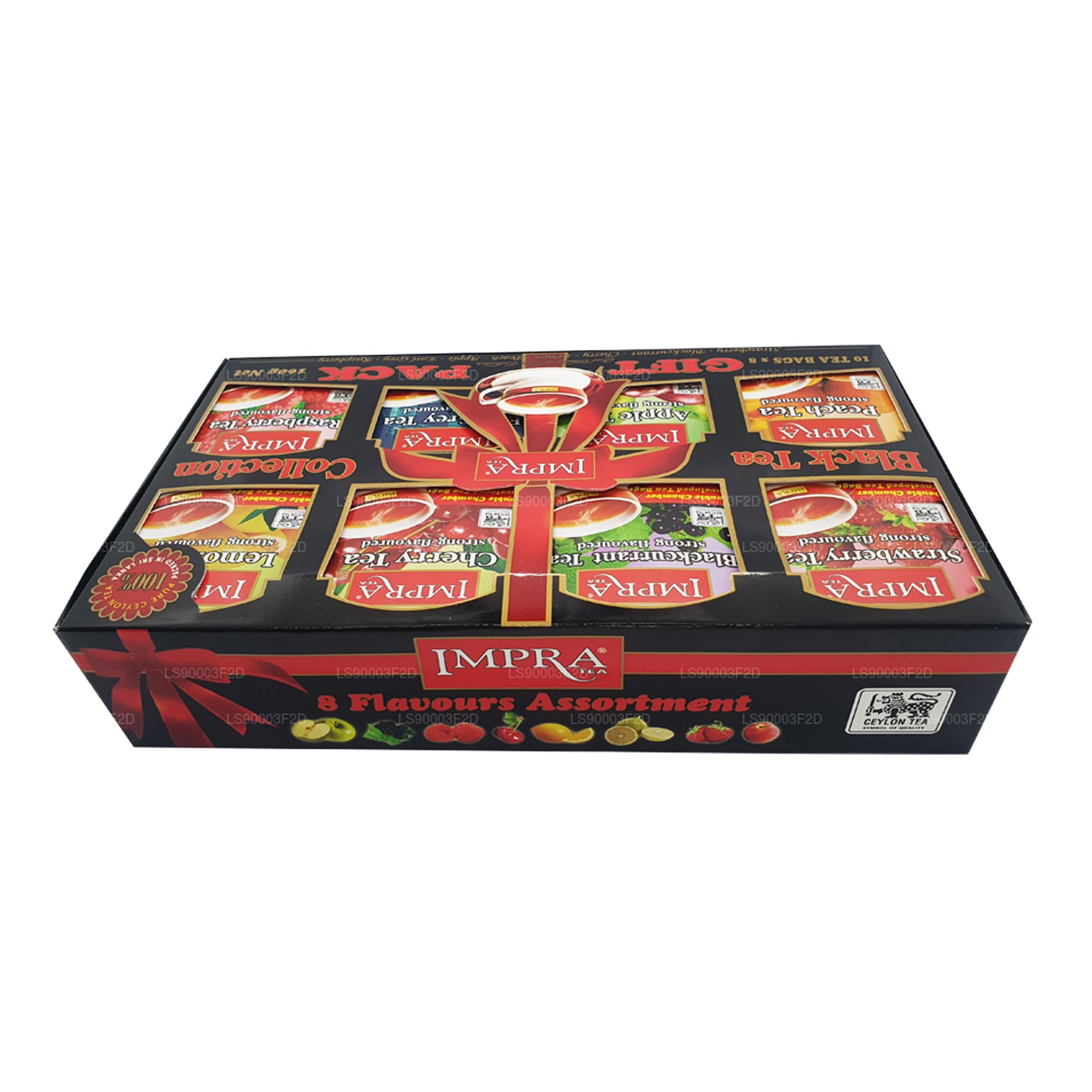 Premium Impra Flavored Black Tea Gift Pack - 8 Delicious Varieties, 80 Count Tea Bags - Perfect for Gifting, Office Use & Relaxing at Home