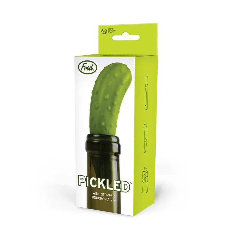 Fred Pickle Bottle Stopper - Premium Glass Jar Sealer for Pickles, Jams & Preserves - Perfect for Mason Jars, Canning & Kitchen Storage - Funny Novelty Gift for Foodies