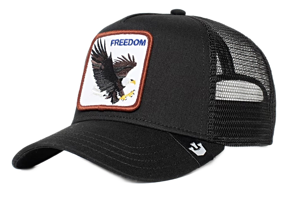 Goorin Bros 'Freedom' Black Trucker Style Baseball Cap for Men & Women - Casual, Outdoor, Sports & Streetwear Fashion