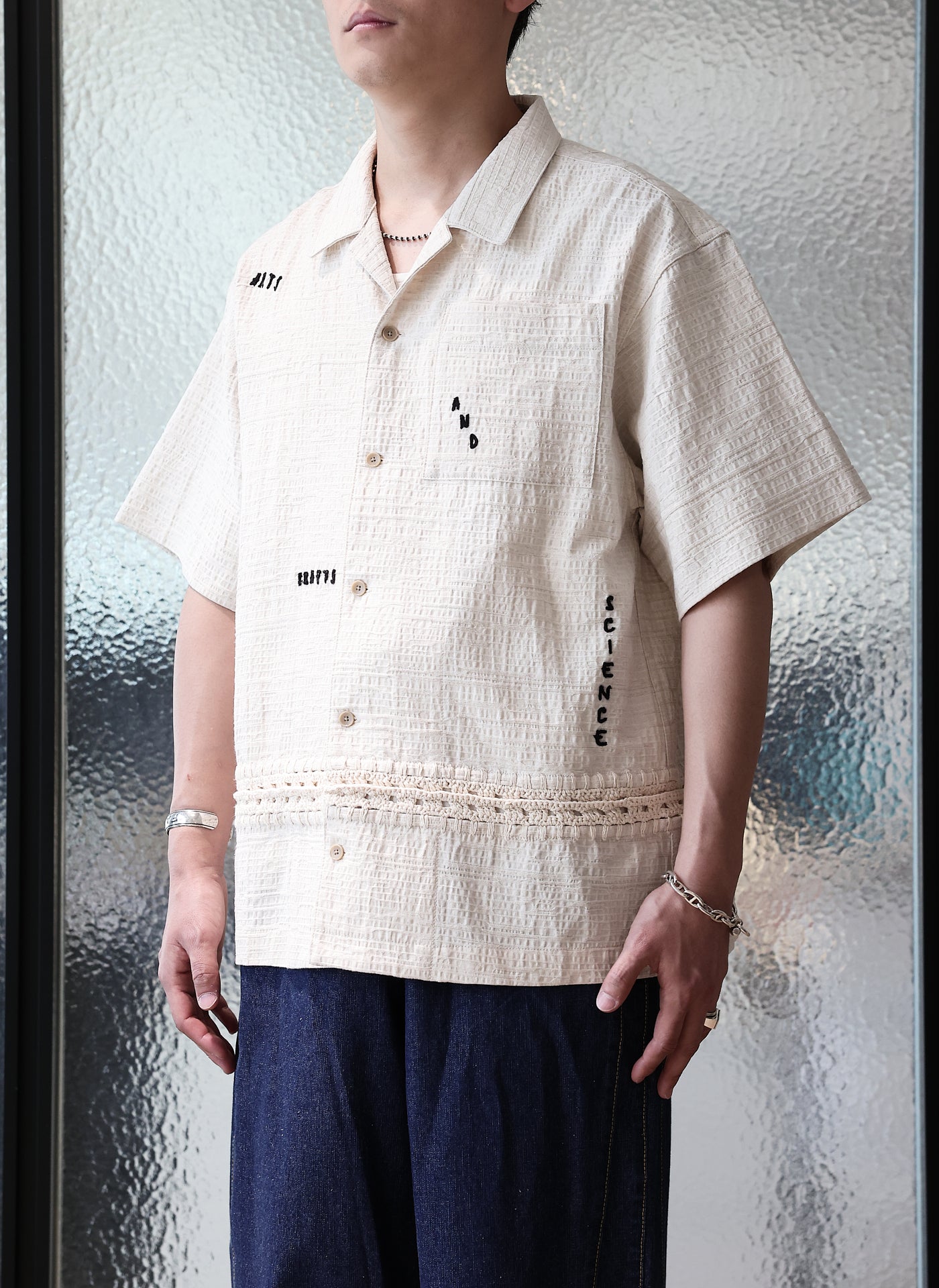 Crochet Knit Open Collar Shirt for Women - Breathable Summer Blouse for Casual Outings, Beach Wear & Boho Style Fashion