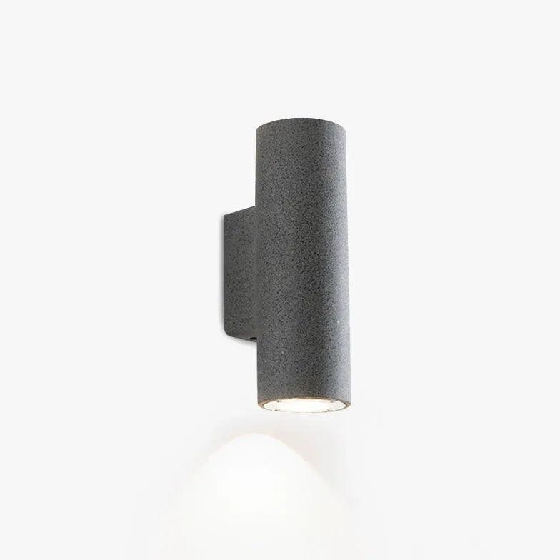 Textured Cylinder Outdoor Wall Lights - Up and Down Lighting for Patio, Garden, and Exterior Decor | Weatherproof & Modern Design