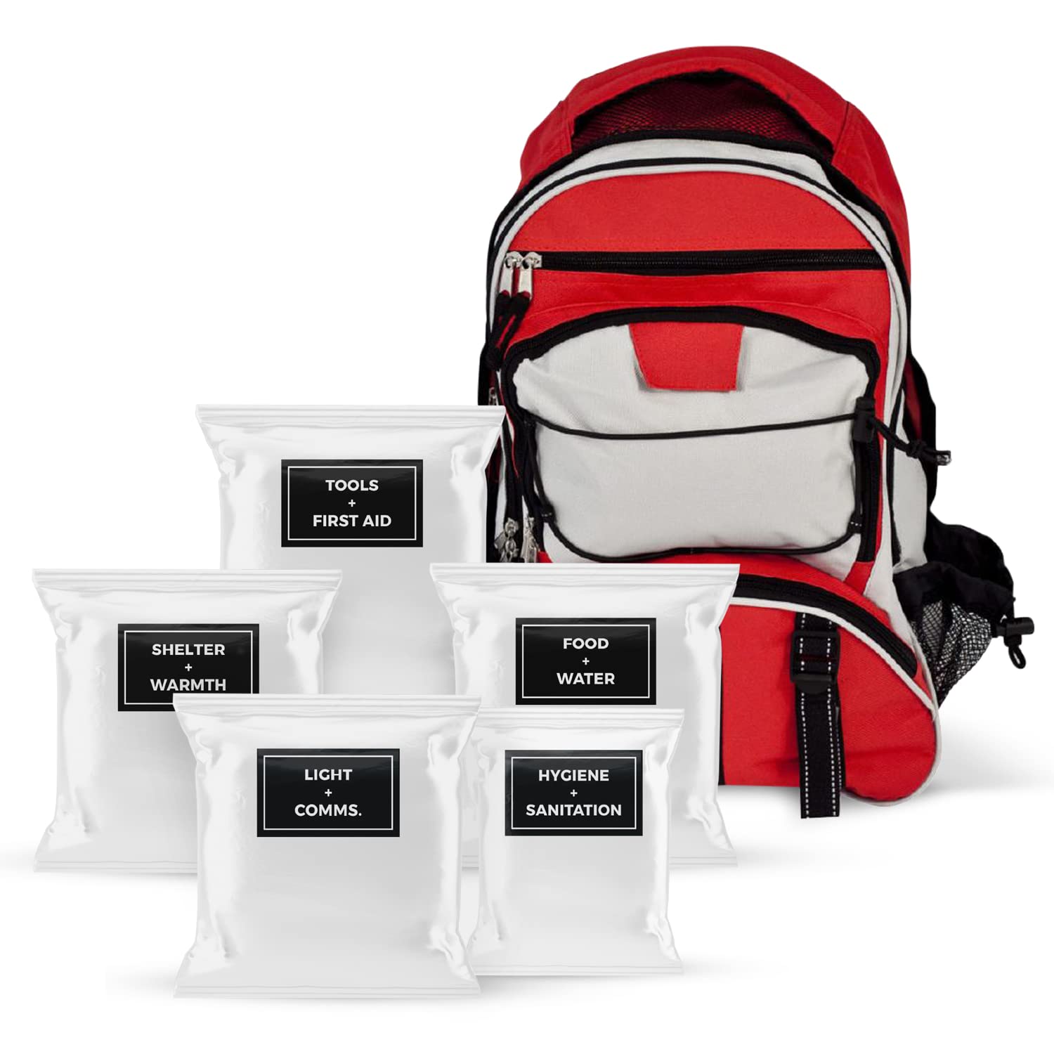 Guardian Survival Kit - 72-Hour Emergency Preparedness Backpack with Food, Water, First Aid, Flashlight, Hygiene Supplies & Shelter - Compact Survival Gear for Outdoor Adventures, Natural Disasters & Emergency Situations - Perfect for Camping, Hiking & Disaster Preparedness