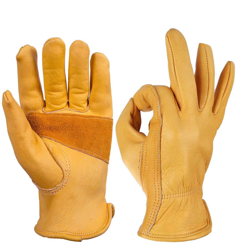 Cut Proof Safety Work Gloves - Motorcycle & Yard Work Gloves for Gardening, Construction