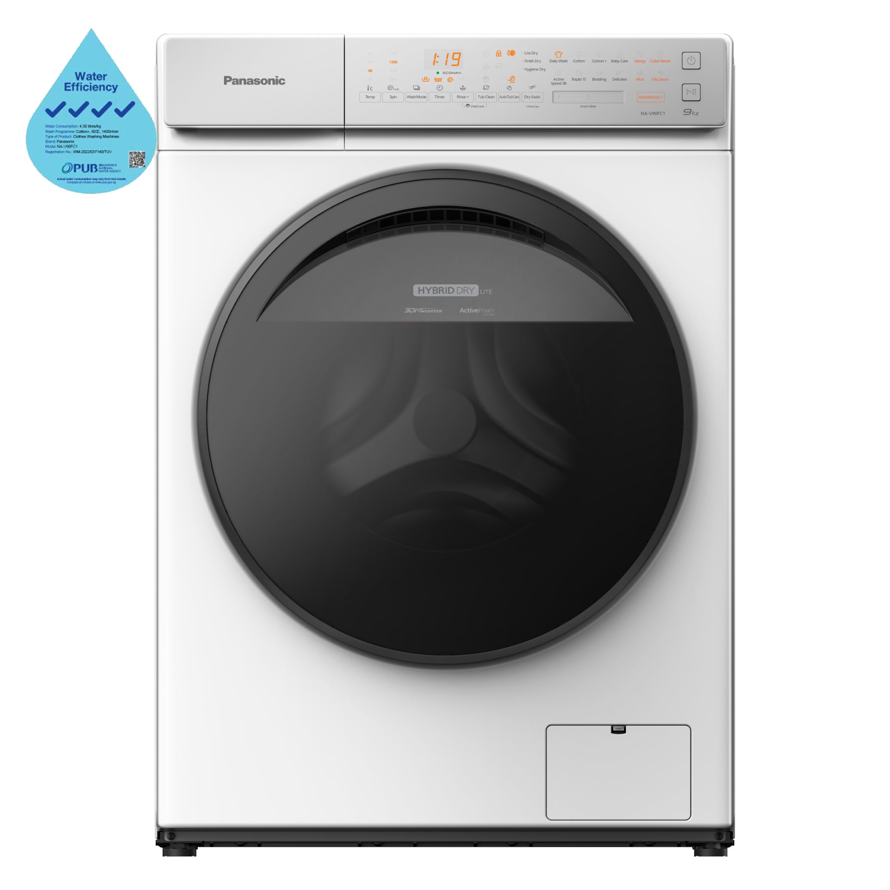 Samsung 9KG Front Load Washing Machine - Energy Efficient, Quiet Operation with Multiple Wash Programs for Home & Laundry Room Use