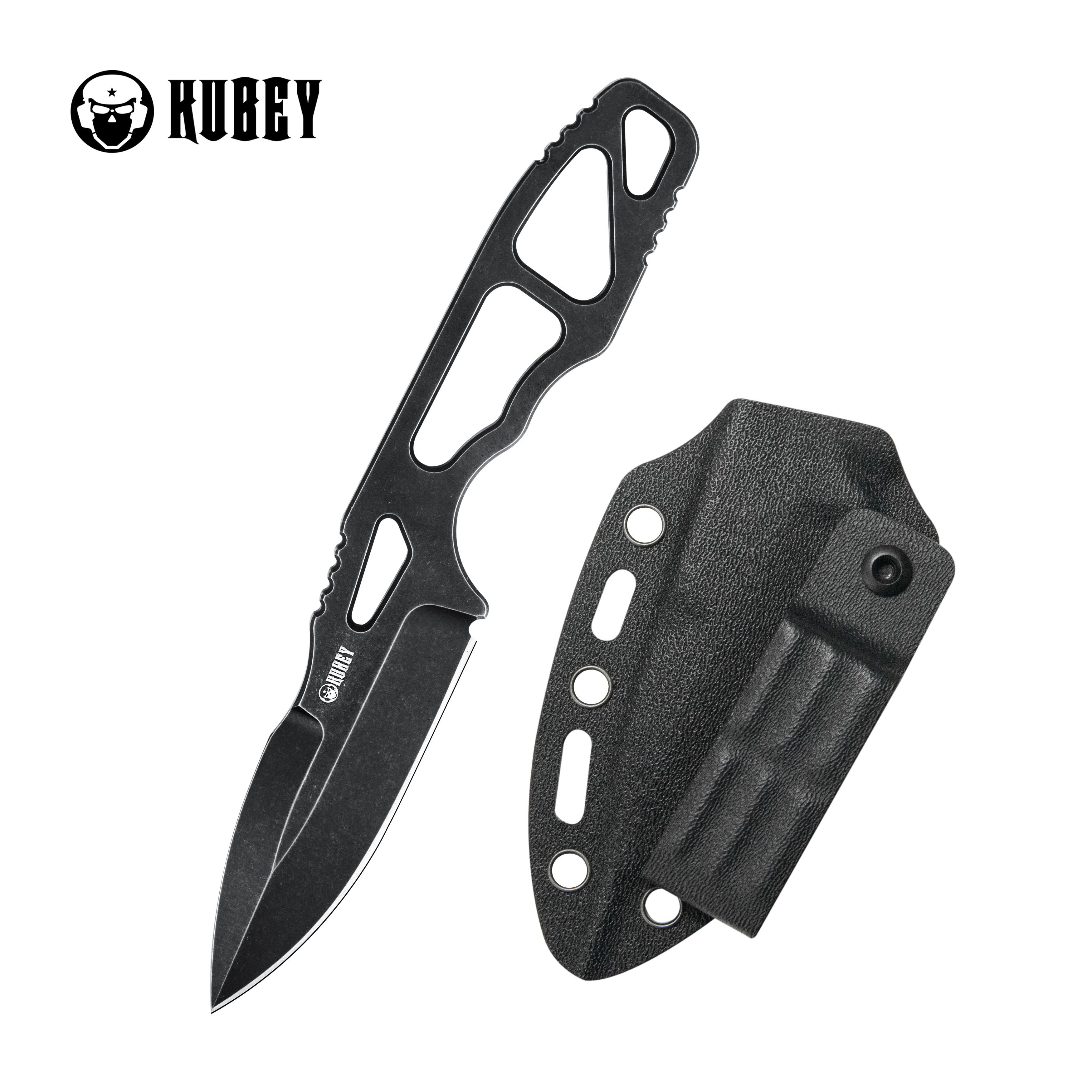 KUBEY KU282A 7.62 TAG Tactical Fixed Blade Knife - 3.15