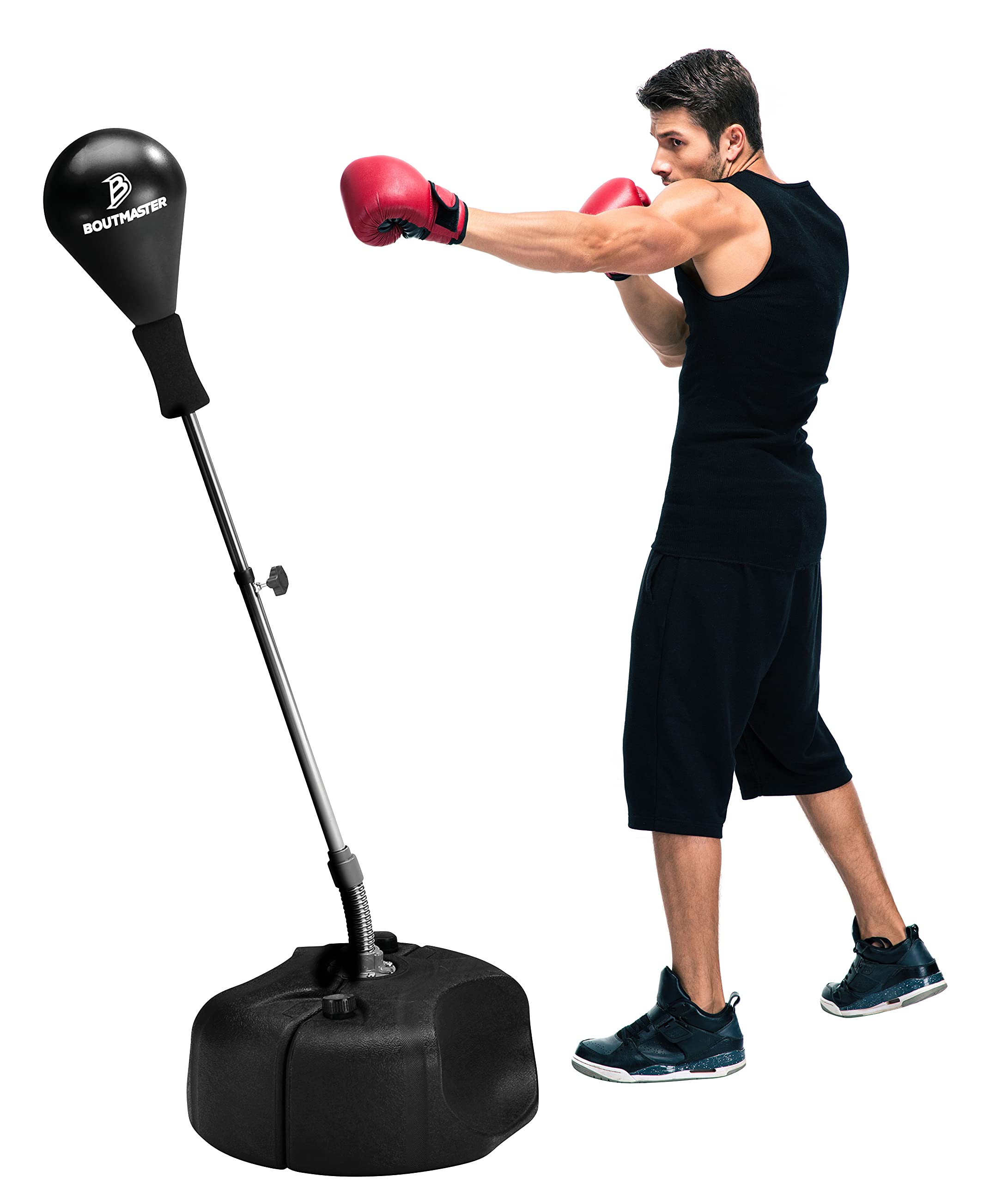 Heavy Duty Punching Bag with Stand - Adjustable Height Boxing Bag for Teens & Adults - Training Speed Bag for Boxing, MMA, Fitness & Stress Relief - Perfect for Home Gym, Garage & Martial Arts Practice
