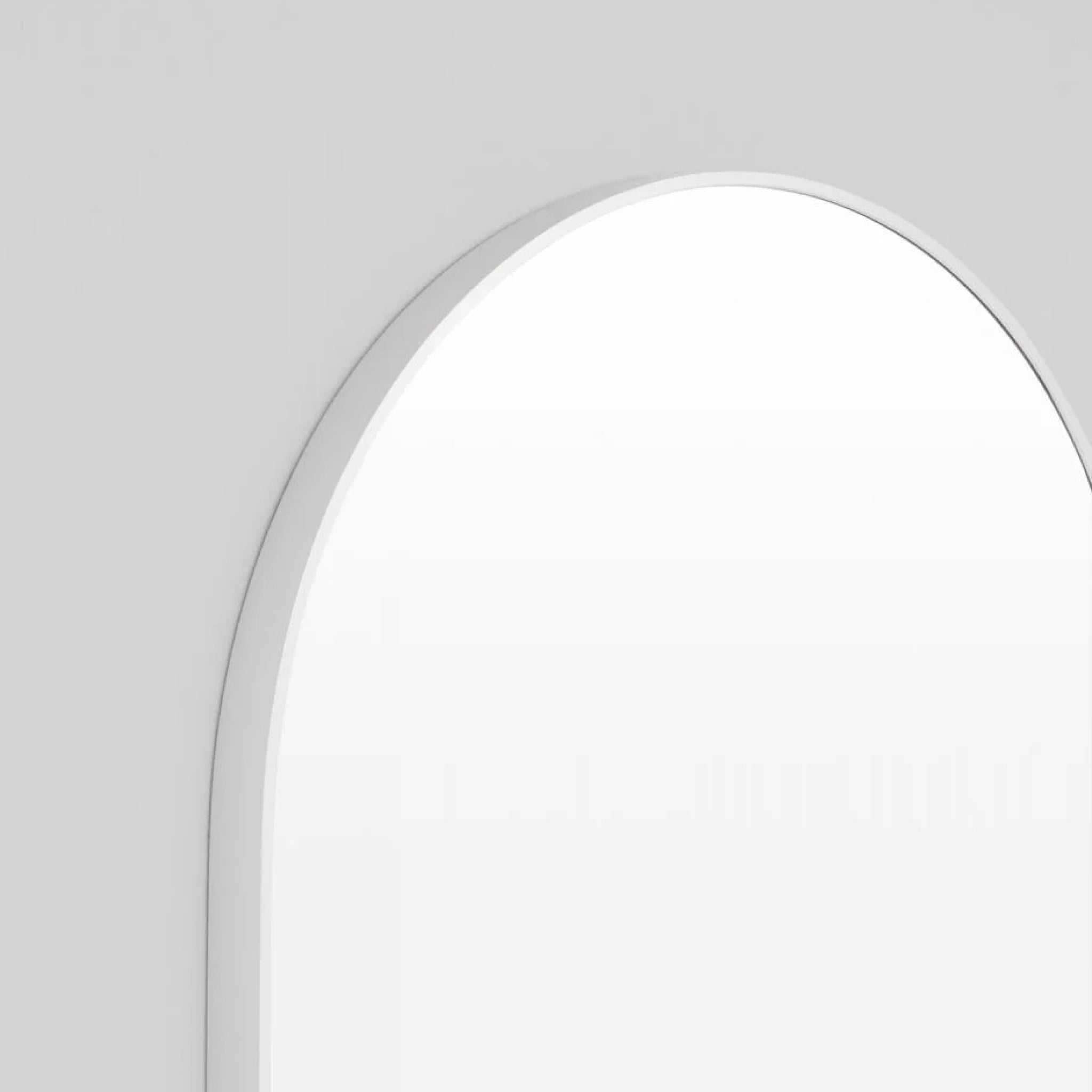 MIDDLE OF NOWHERE Simplicity Arch Mirror - Silver 65x85cm (26x33 Inches) Wall Decor for Living Room, Bedroom & Entryway | Modern Full-Length Mirror for Home Decor