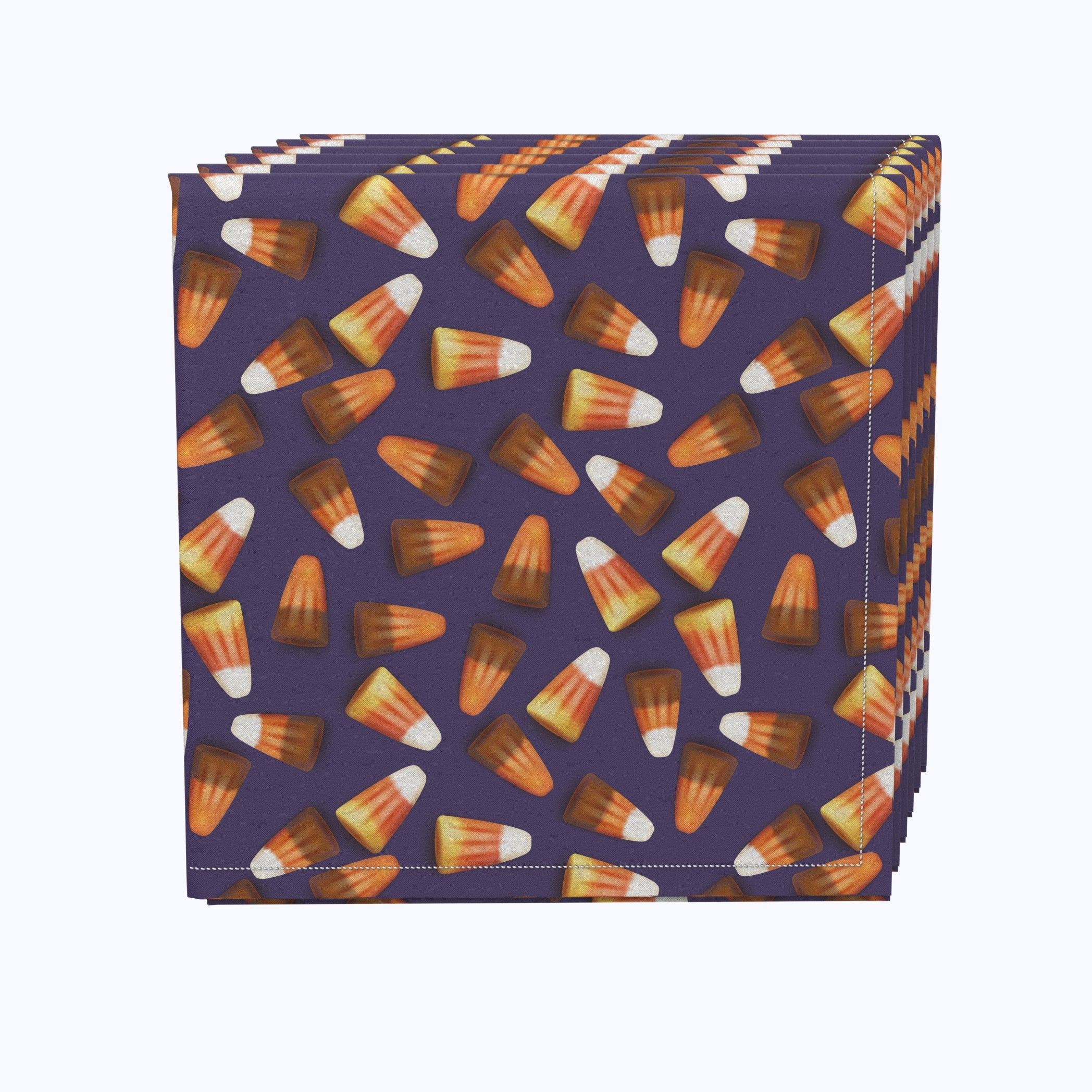 3D Candy Corn Napkins - Halloween Party Decorations, Thanksgiving Tableware, Fall Themed Paper Napkins for Festive Gatherings & Celebrations