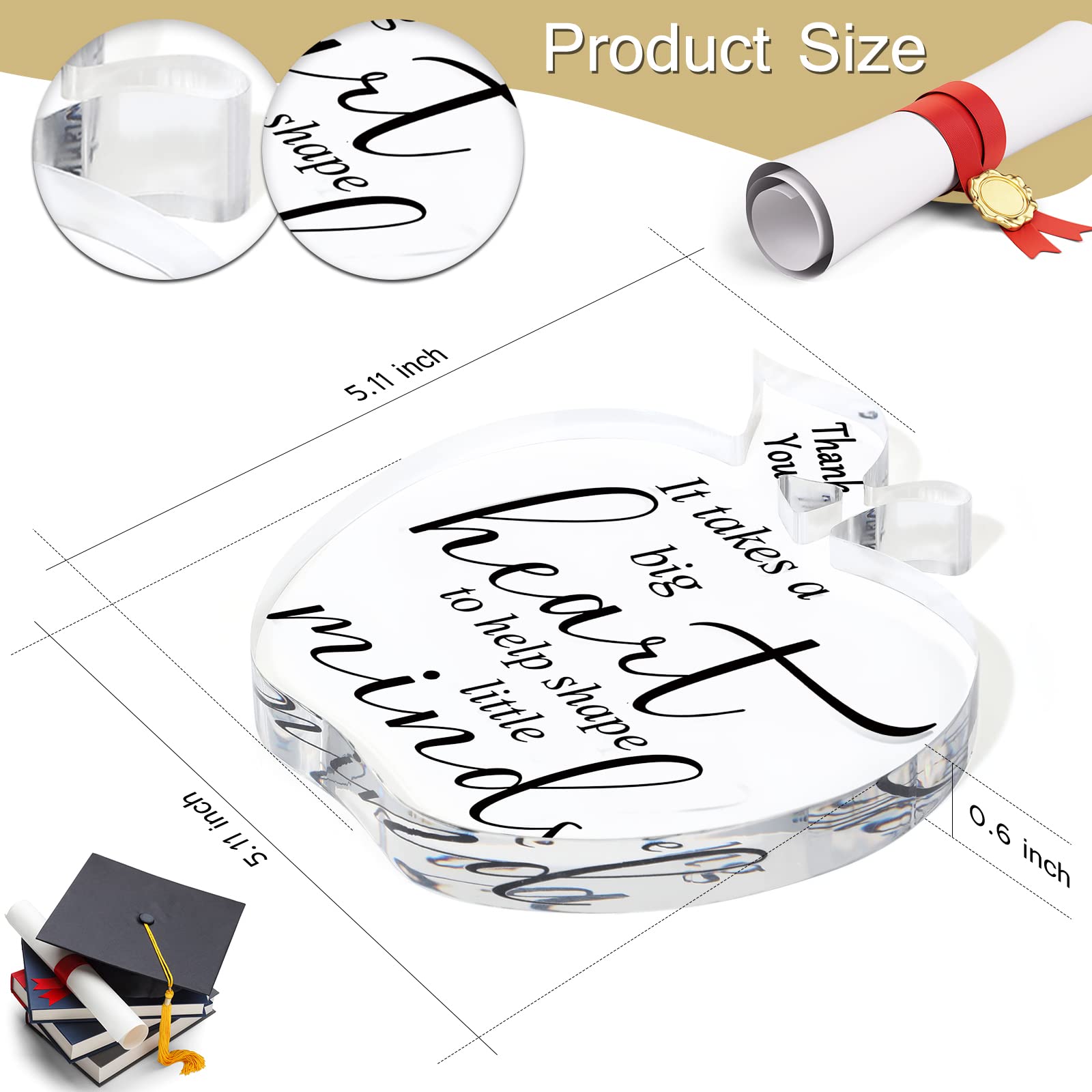 Teacher Appreciation Gifts - Graduation & Retirement Presents for Educators (3.94x4.33 In) - Perfect for End of Year Parties