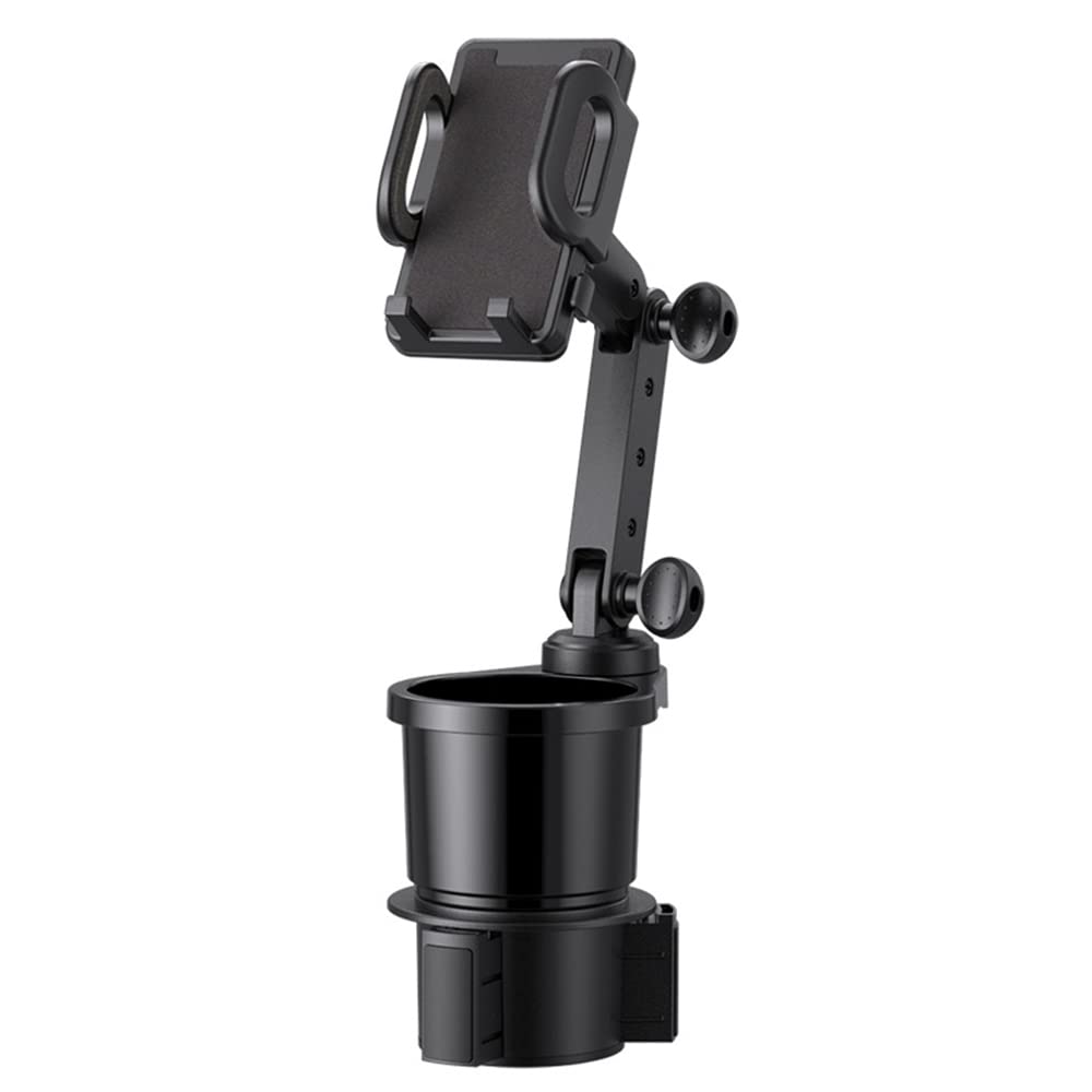 Universal Car Cup Holder Phone Mount - 360° Rotating Auto Stand for Phones & Drinks - Perfect for Road Trips & Commuting