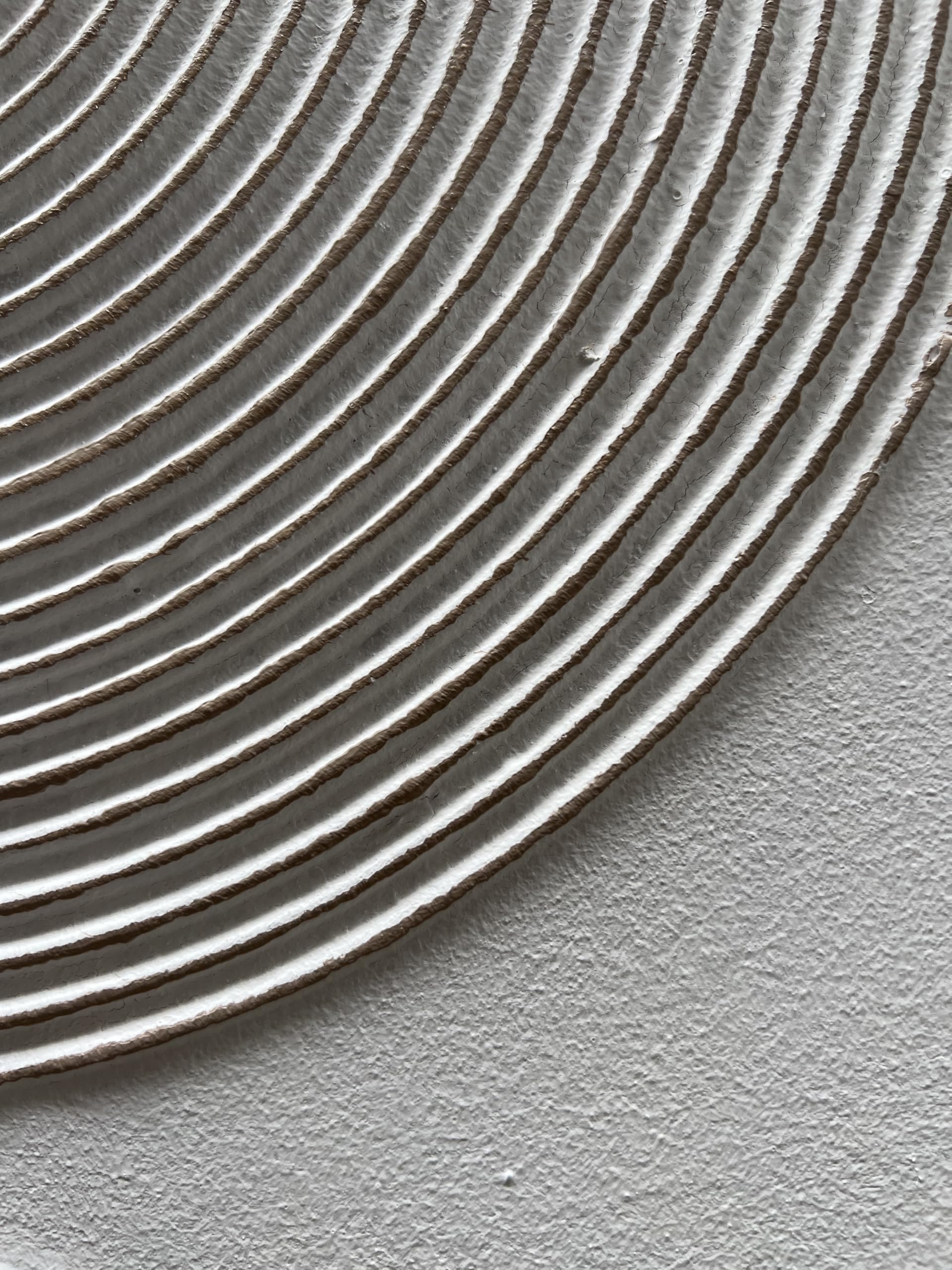 Hand-Painted Abstract Oil Painting Set of 3 - White & Brown Textured Contemporary Minimalist Wall Art (28x16 Inches) - Perfect for Living Room, Bedroom & Office Decor