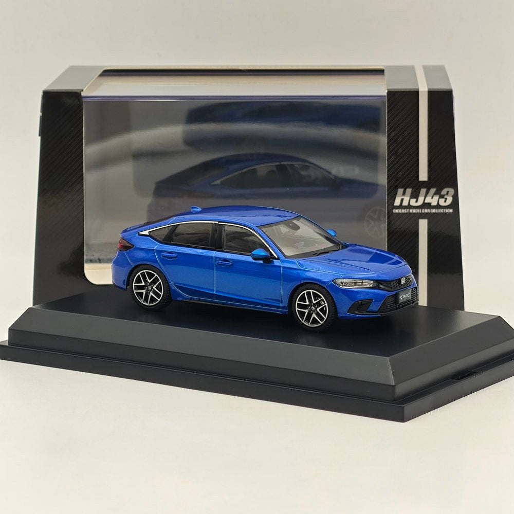 1/43 Honda CIVIC (FL1) LX Premium Crystal Blue Metallic Diecast Model Car - Limited Edition Collectible for Car Enthusiasts & Gift for Honda Fans - Perfect for Display, Collection, and Home/Office Decoration