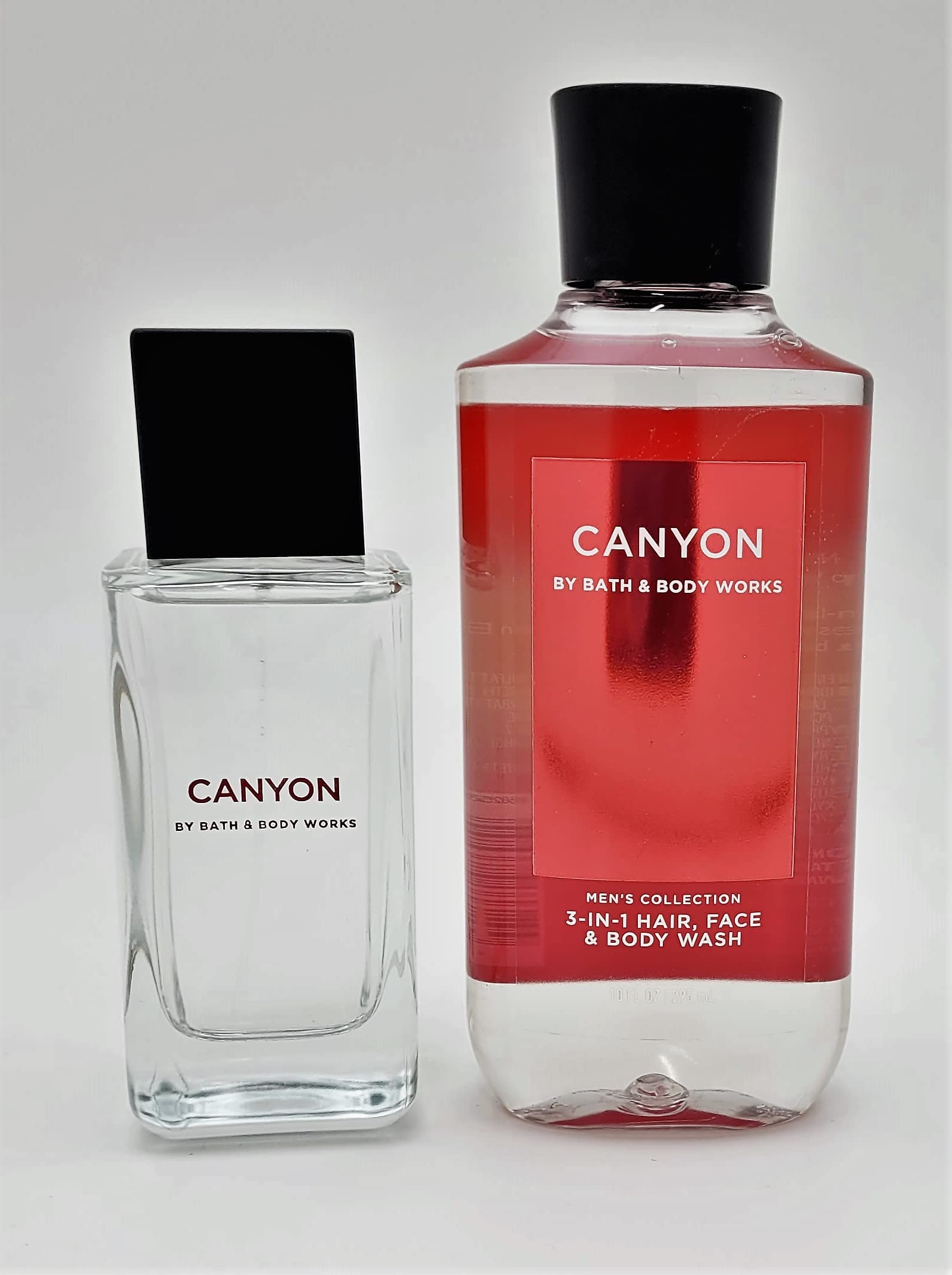 Bath & Body Works Canyon Men's Cologne & 3-in-1 Wash Set - 3.4oz Cologne + 10oz Hair Face Body Wash - Fresh Scent for Men - Perfect for Gym, Travel & Daily Grooming Routine