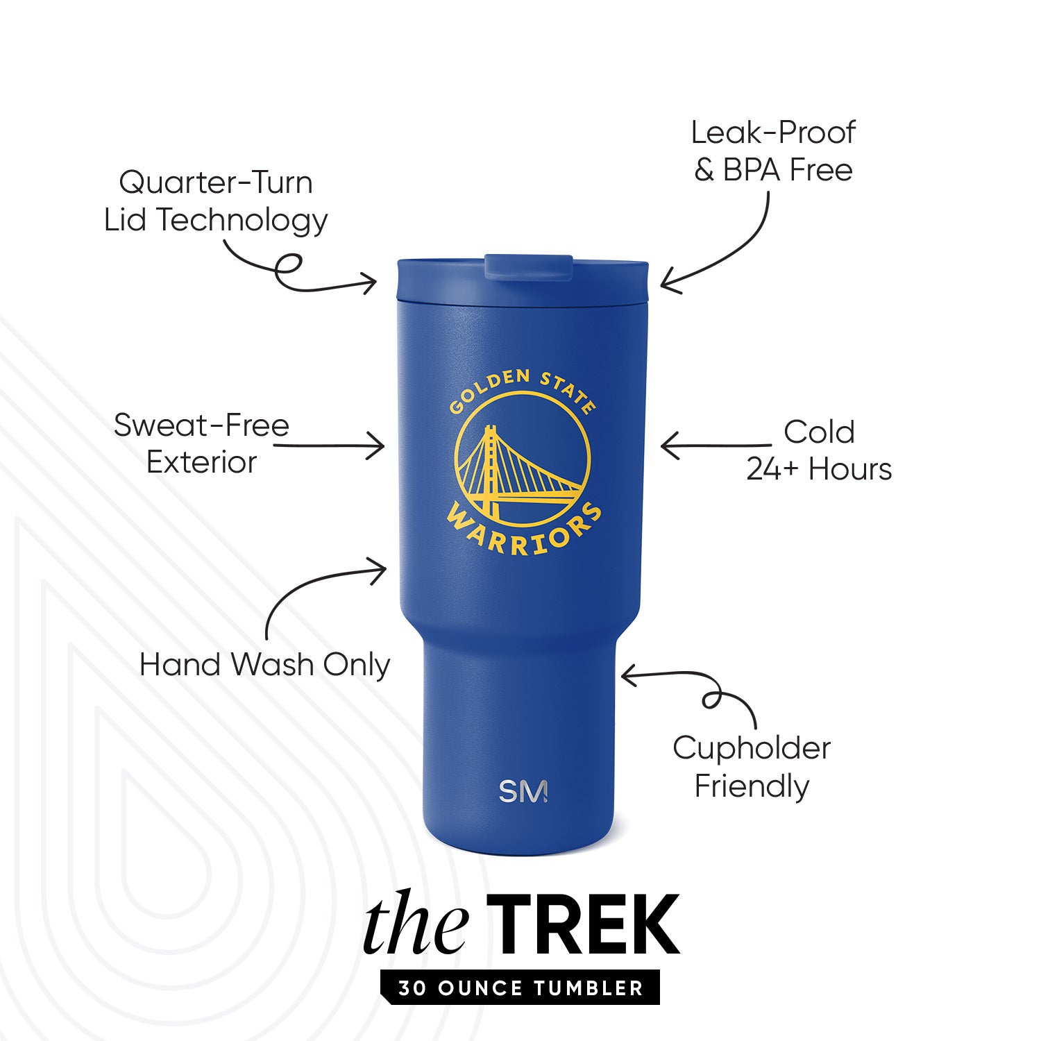 NBA Trek Insulated Tumbler with Flip Lid - 20oz Stainless Steel Water Bottle for Basketball Fans - Perfect for Gym, Work & Outdoor Activities