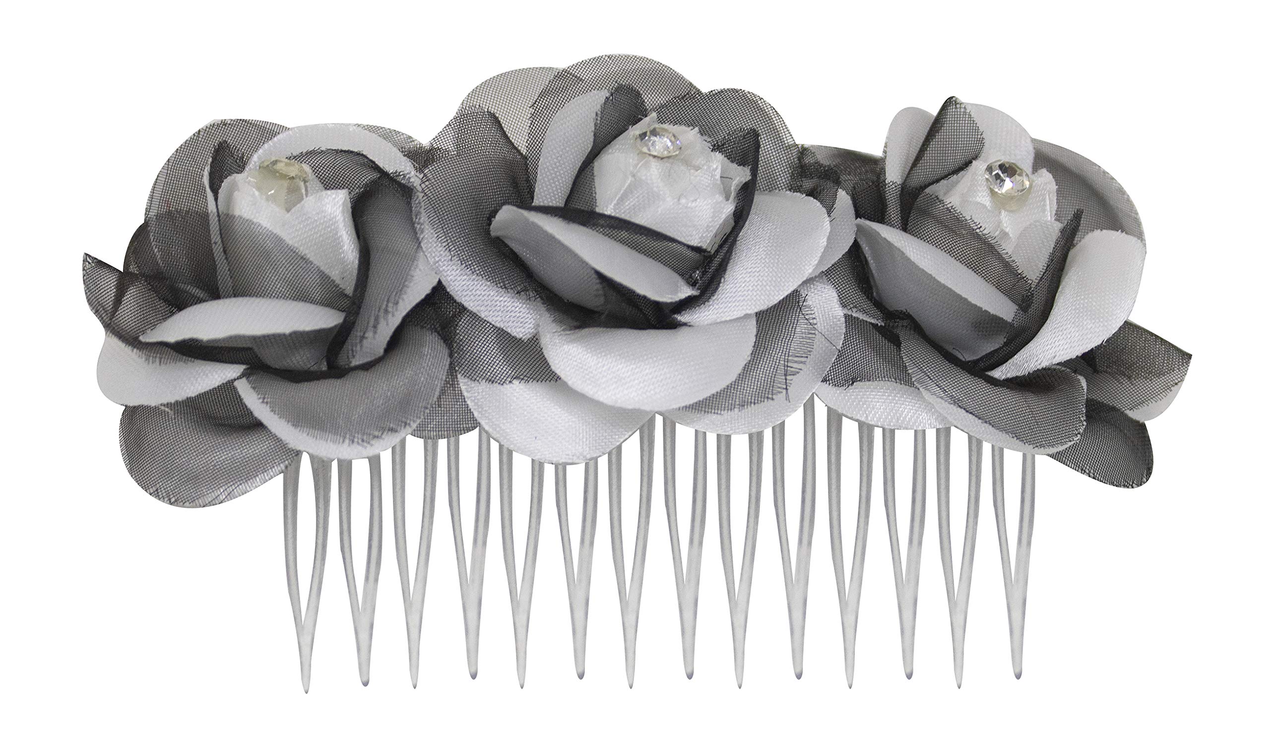 BOXO Flower Hair Clips for Women - Set of 2 Multicolor Hair Accessories for Wedding, Party & Everyday Wear