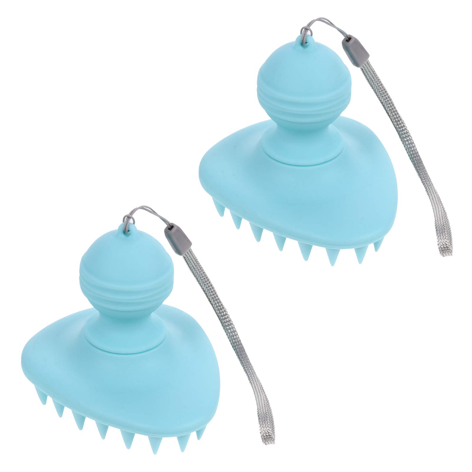 2Pcs Silicone Scalp Massager Brush - Hair Washing & Head Massage Tool for Relaxation, Stress Relief & Improved Circulation - Perfect for Shower, Bath & Home Spa Use
