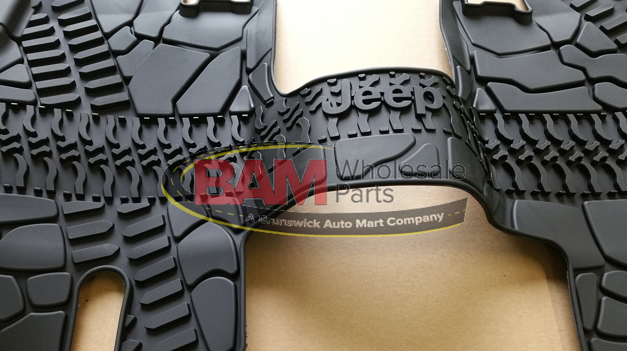 Premium Jeep Wrangler 4-Door All-Weather Floor Mats - Heavy Duty Slush Mats for Off-Road & Daily Driving - Perfect for Mud, Snow & Rain Protection