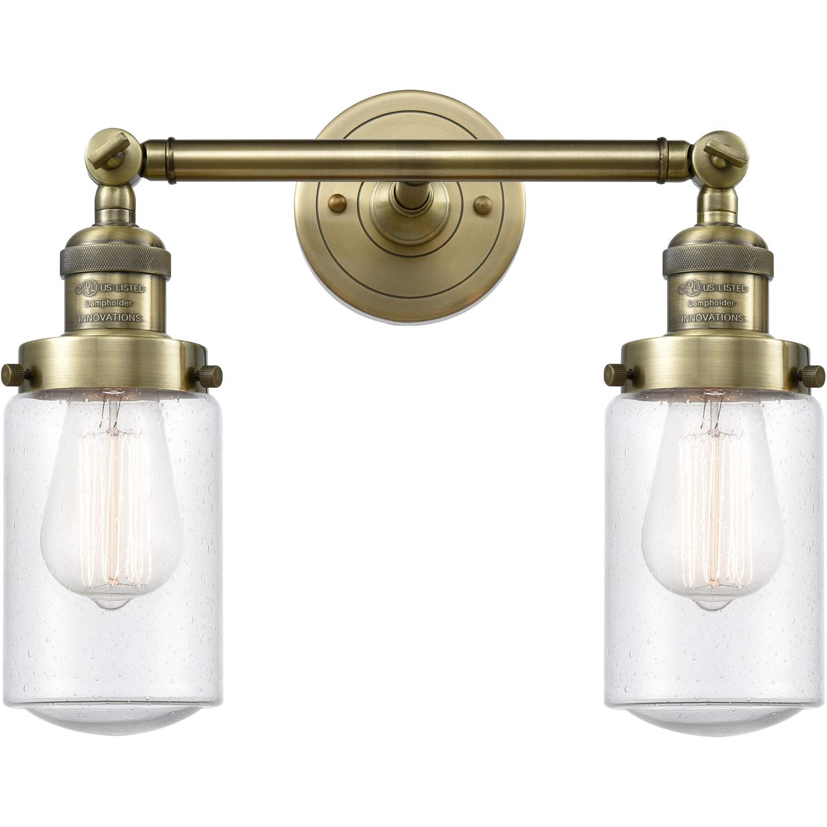 Franklin Restoration Collection 208L-AB-G314-LED Modern LED Bathroom Vanity with Mirror - 36 Inch Bathroom Lighting Fixture for Master Bath, Guest Bath & Powder Room