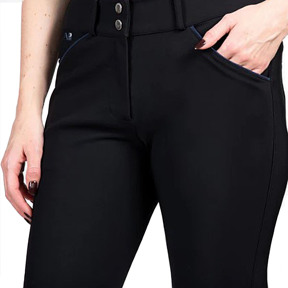 AP Hassinger Night Moves Knee Patch Breeches - Equestrian Riding Pants for Women - Perfect for Show Jumping, Dressage & Horseback Riding