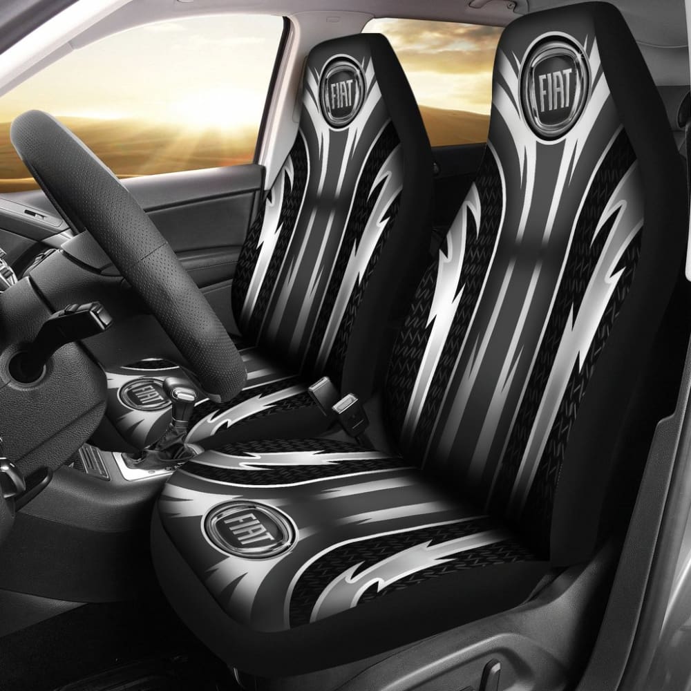Premium 2-Piece Front Fiat Car Seat Covers - Grey (Model 144627) | Universal Fit for Fiat Vehicles | Perfect for Daily Commuting, Road Trips & Car Protection