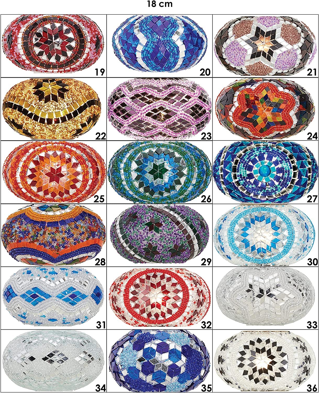 DEMMEX Moroccan Mosaic Tiffany Swag Plug-in Chandelier - 5 Large 7