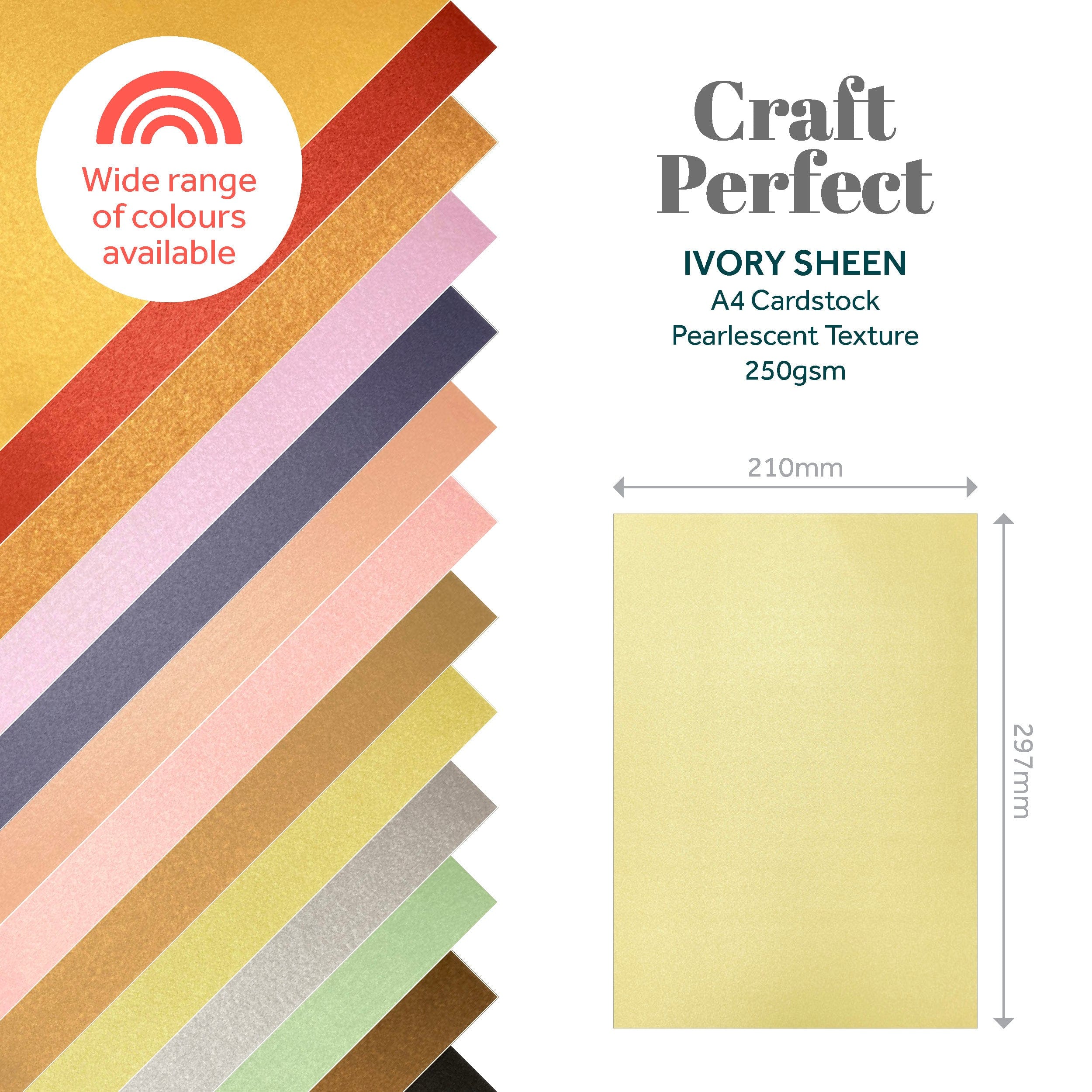 Premium Pearlescent Cardstock - Ivory Sheen A4 Size (5 Sheets/Pack) 9512e - Perfect for Wedding Invitations, Greeting Cards & Scrapbooking