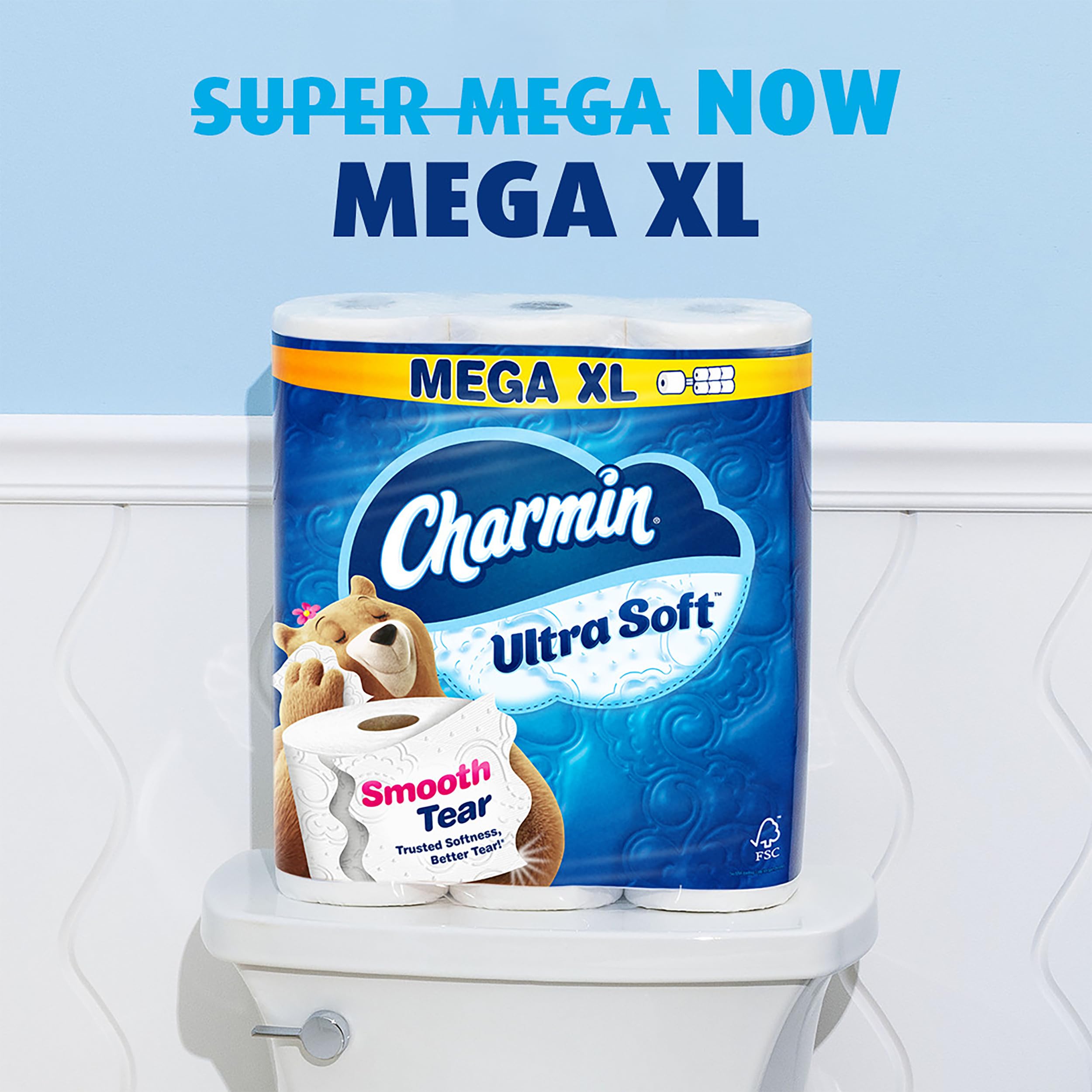 Charmin Ultra Soft Toilet Paper - 18 Mega XL Rolls (Equivalent to 108 Regular Rolls) | Premium Bath Tissue for Gentle Clean | Perfect for Home, Office & RV Use