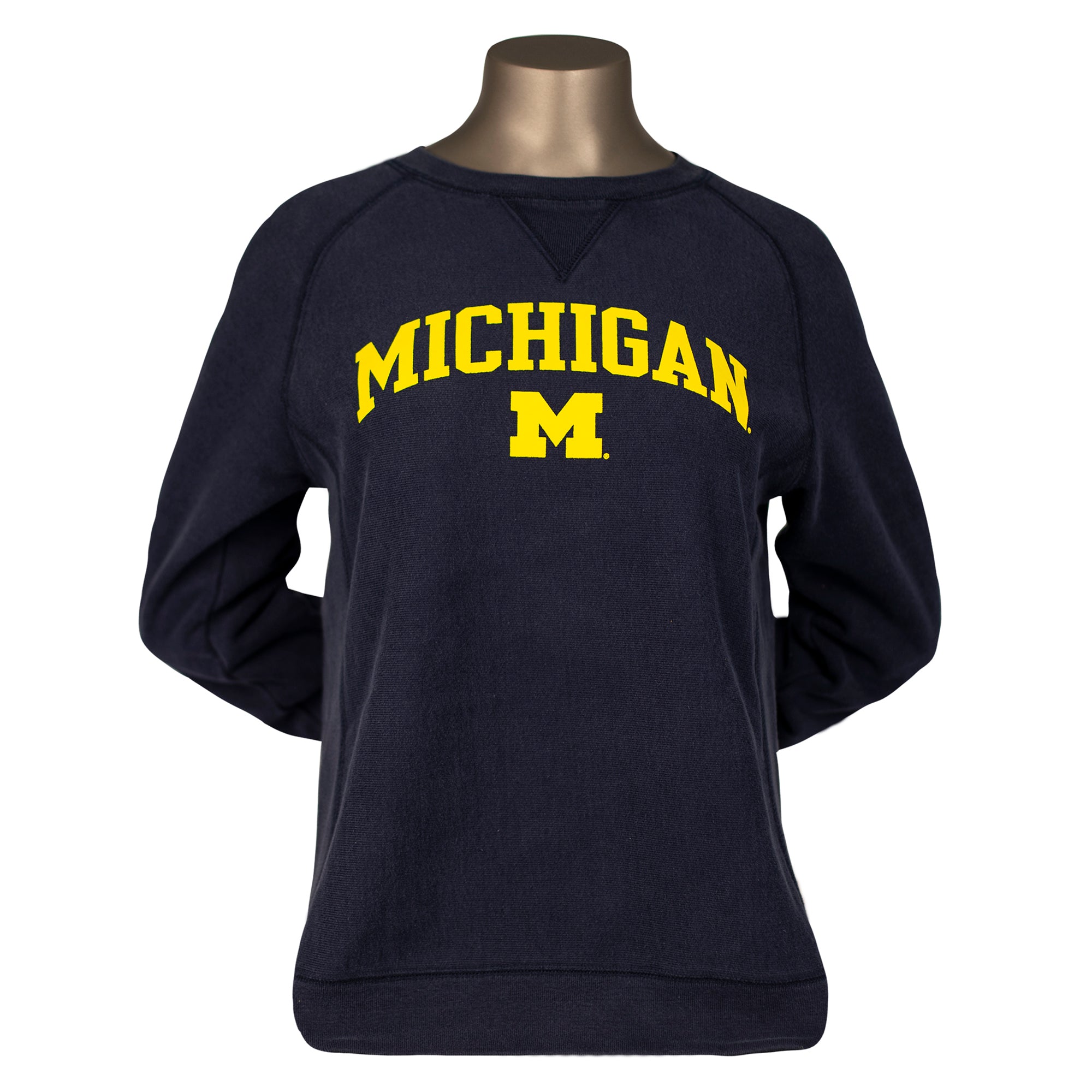 Champion UofM Reverse Weave Women's Crewneck Sweatshirt - Comfortable College Apparel for Casual Wear & Game Day Outfits