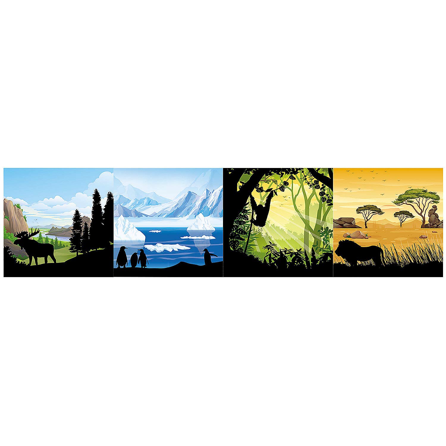 Wild Encounters VBS Backdrop - 6-Piece Bible School Decor for Parties & Events