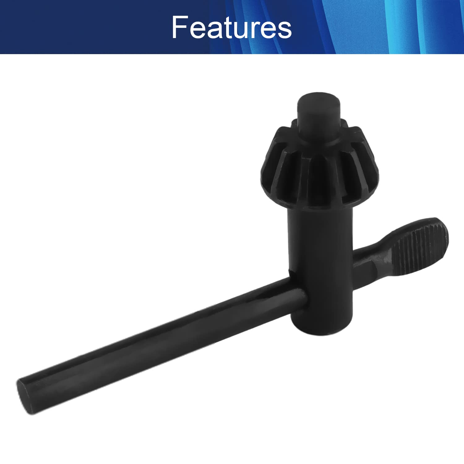 25mm Gear Diameter Replacement Drill Chuck Key - 11 Teeth 9mm Pilot Drill Chuck Wrench for 5-20mm Drill Chucks - Black (1 Piece) - Perfect for Power Tools & DIY Home Improvement Projects