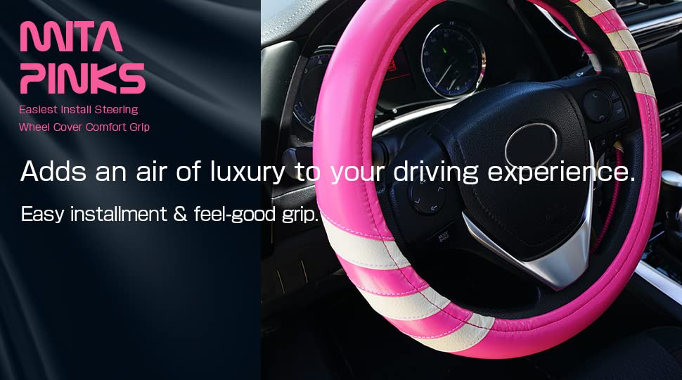 Universal 14-15 Inch Steering Wheel Cover - Easy Installation, Non-Slip Grip for Cars & Trucks | Perfect for Commuting, Road Trips & Daily Driving