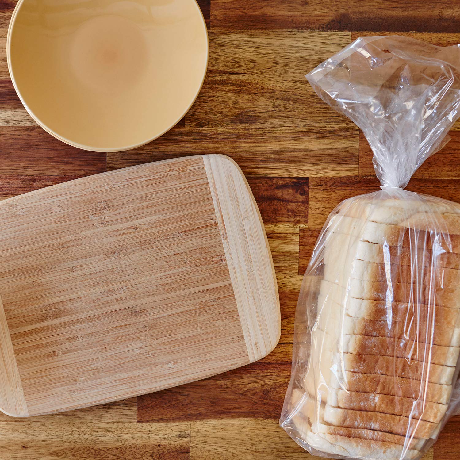 100-Pack Reusable Plastic Bread Bags with Ties - 18x4x8 Inches Loaf Storage Bags for Homemade Bread, Bakery, Gift Wrapping & Food Preservation - Perfect for Bakers, Home Kitchens & Commercial Use