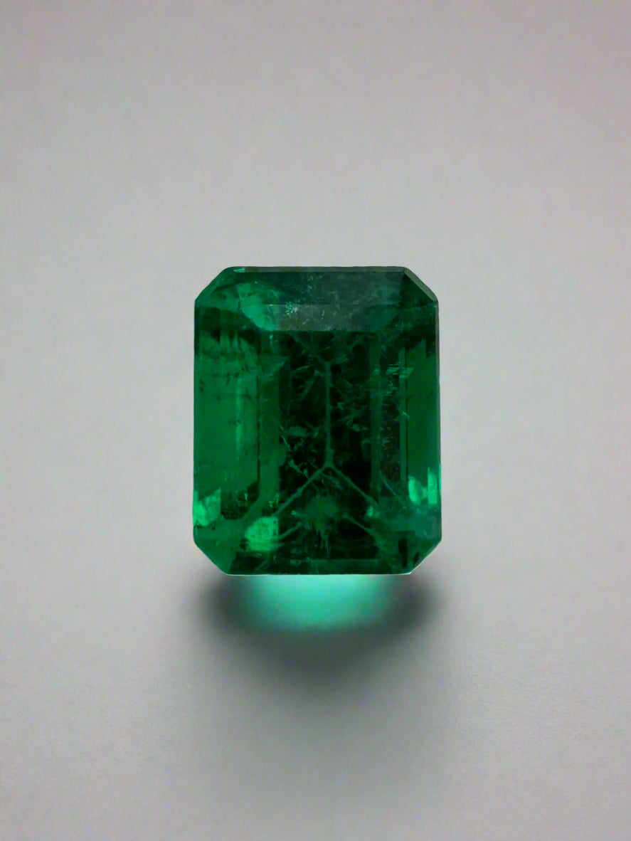 0.85 Carat AAA+ Colombian Loose Emerald Gemstone - 5.8x4.7mm Emerald Cut for Jewelry Making, Engagement Rings & Luxury Gifts