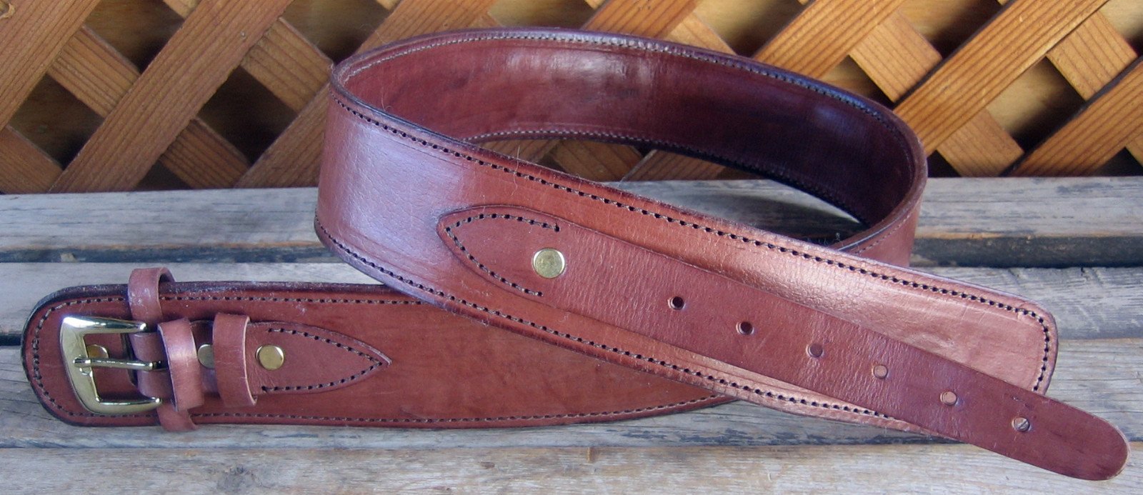 Genuine Leather Western Cowboy Gun Belt for 38/357 Cal - SASS Style for Shooting & Reenactments
