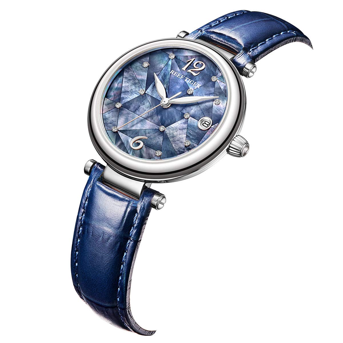REEF TIGER Luxury Women's Automatic Watch - Stainless Steel Case, Elegant Design, RGA1584 - Perfect for Business, Parties & Everyday Wear
