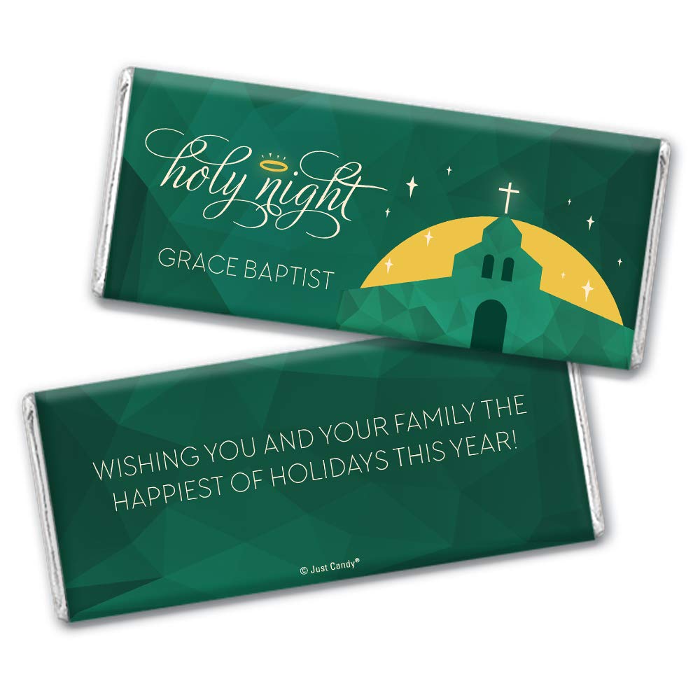 Personalized Christmas Nativity Chocolate Bars - 36 Count Holiday Candy for Gifts, Parties & Religious Celebrations | Bulk Christmas Treats for Church Events, Family Gatherings & Stocking Stuffers