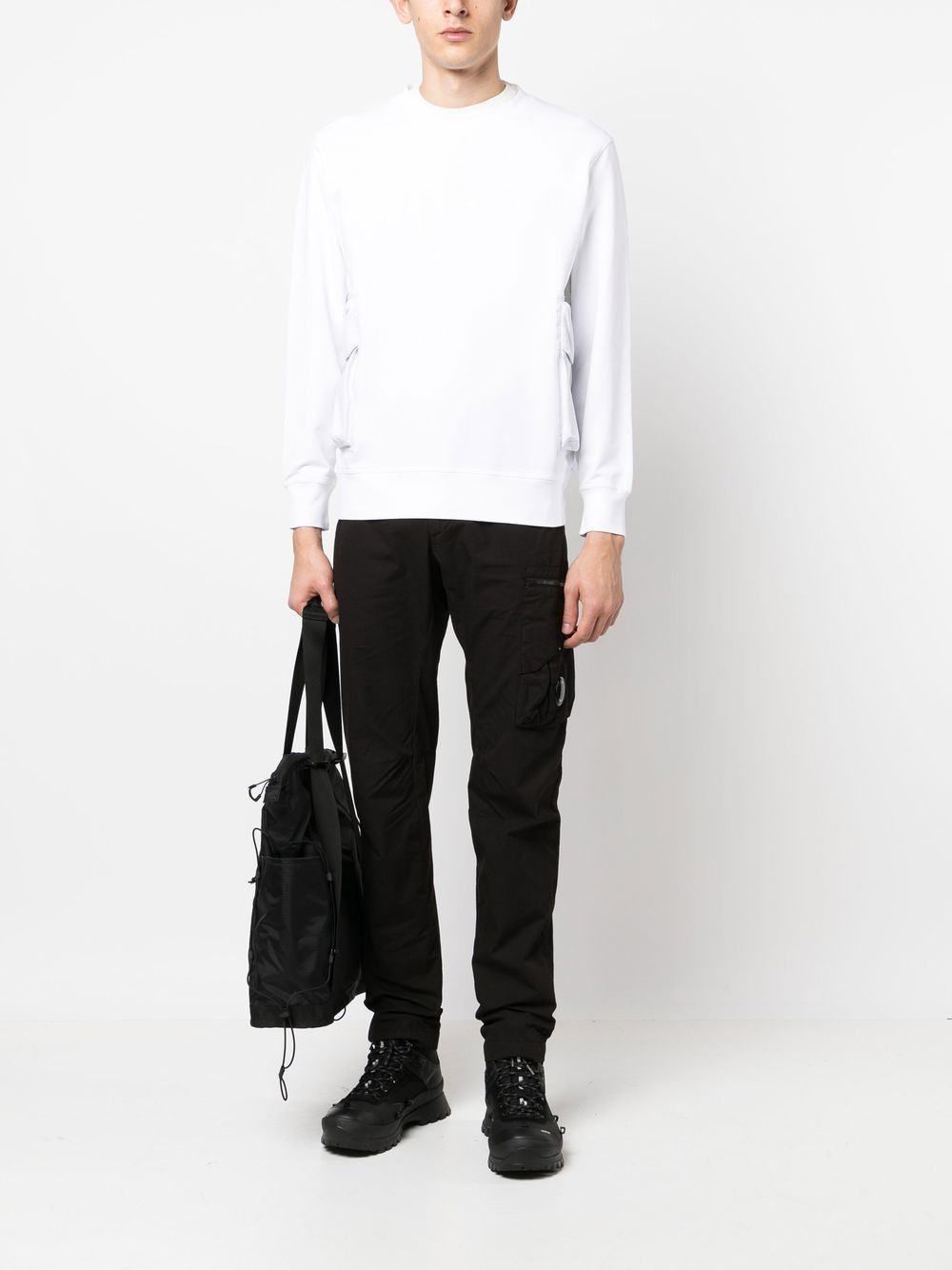 C.P. COMPANY METROPOLIS White Sweater for Men - Premium Knit Pullover for Casual & Streetwear Fashion - Perfect for Urban Outfits and Winter Layering